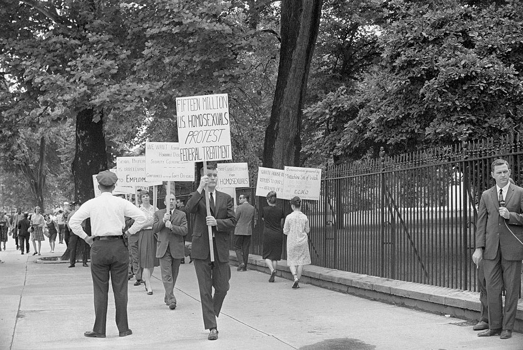 Demonstrators Protesting Treatment of Homosexual in the Military