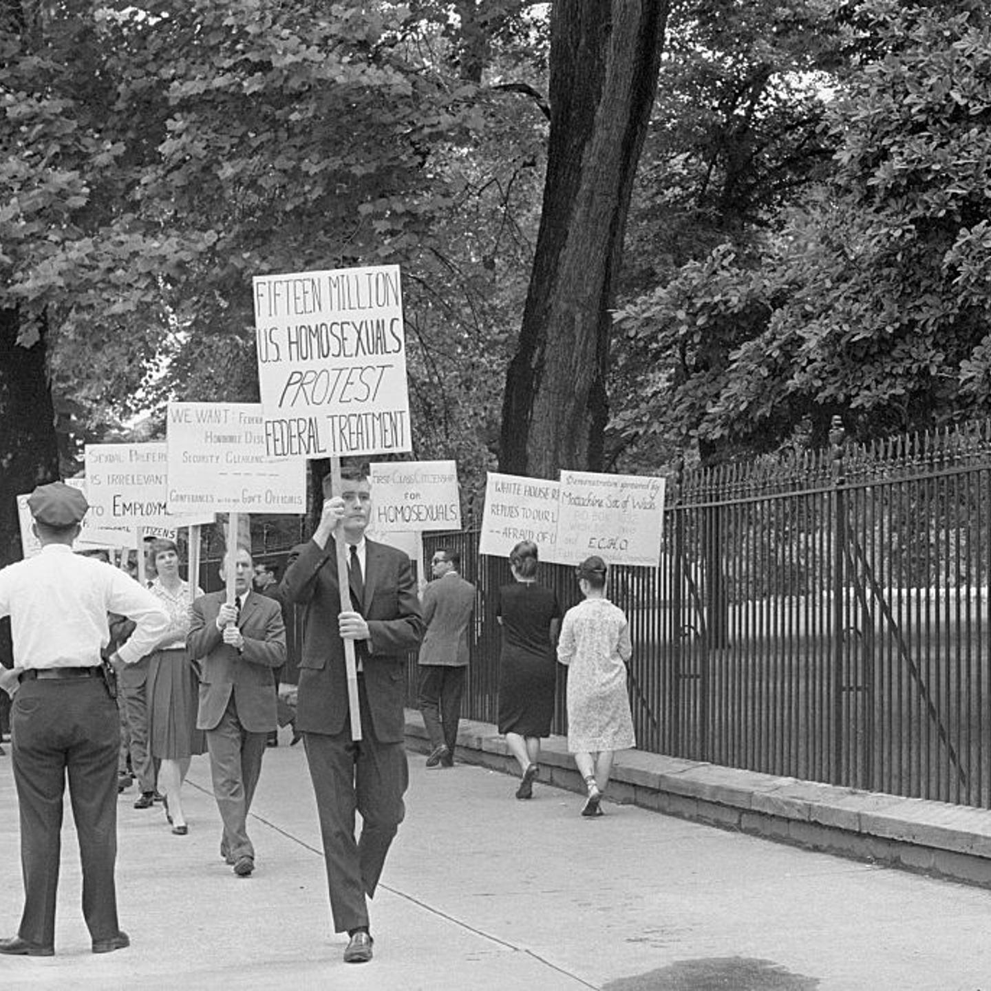 Demonstrators Protesting Treatment of Homosexual in the Military
