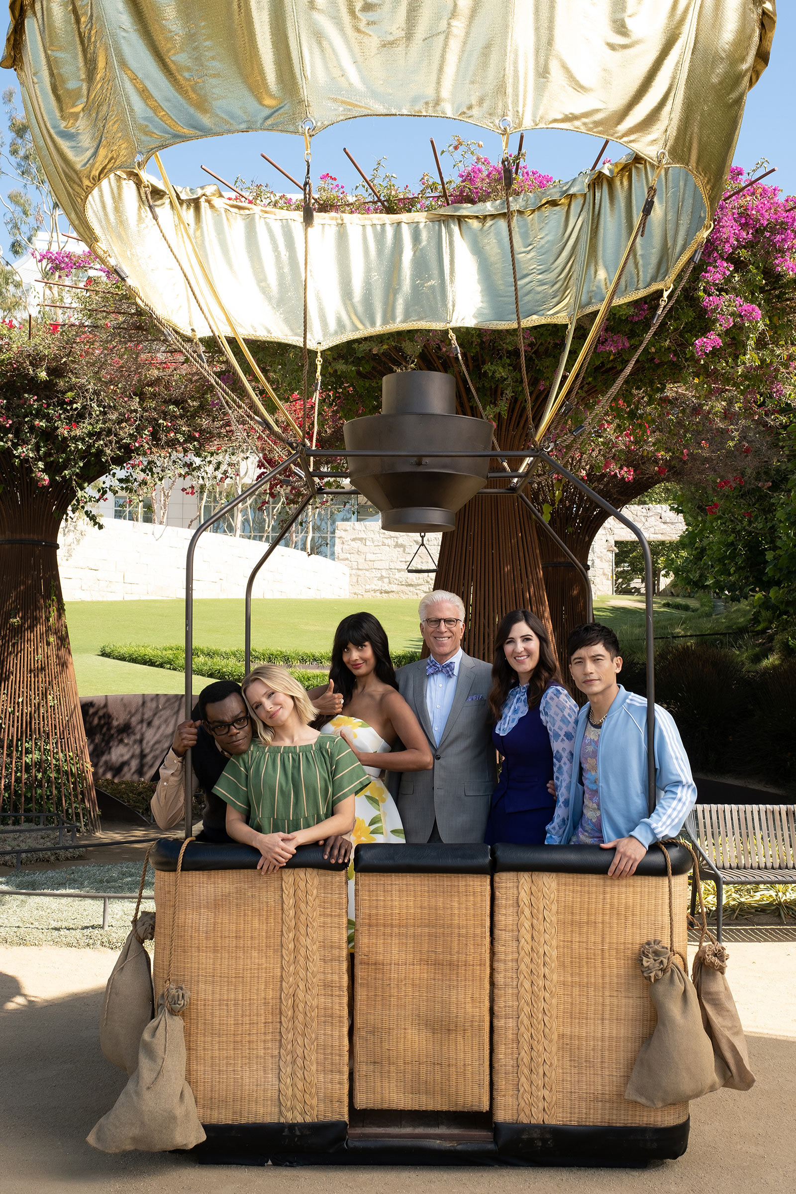 Up, up and away; The cast of The Good Place embarks on its final voyage