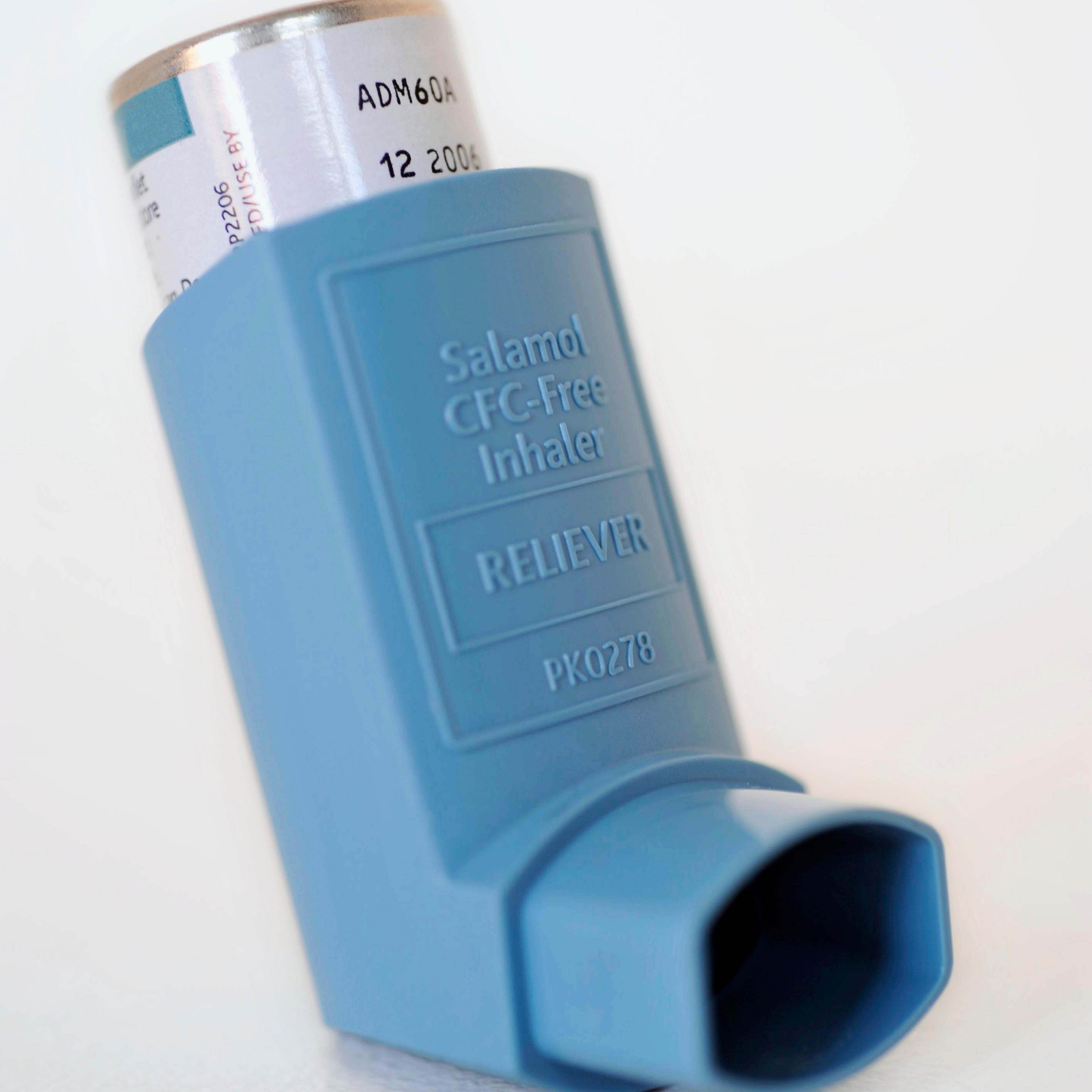Asthma inhaler, close-up