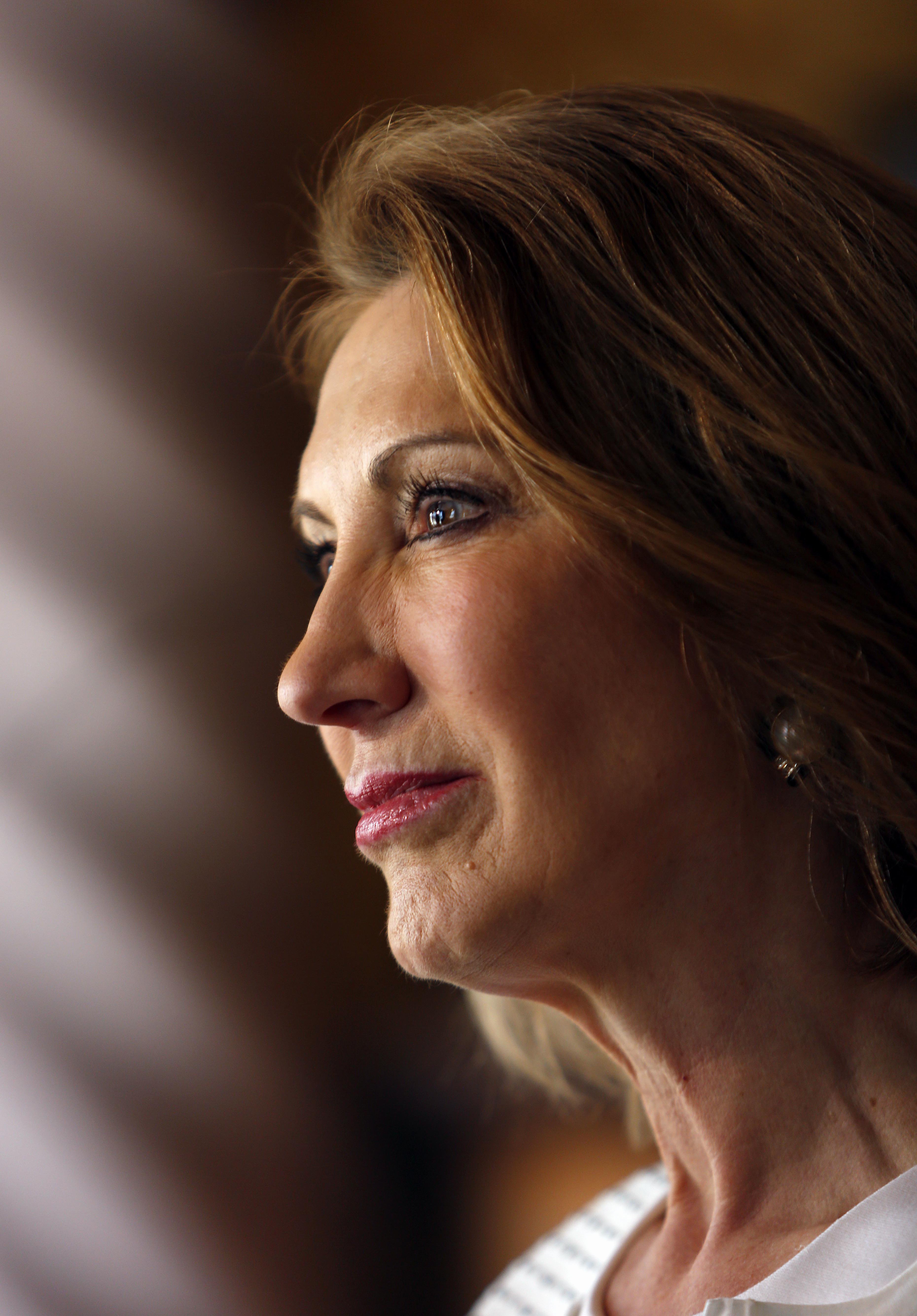 Republican presidential candidate, former Hewlett-Packard CEO Carly Fiorina is seen at a luncheon hosted by the Derry Republican Town Committee on May 26, 2015, in Derry,NH.