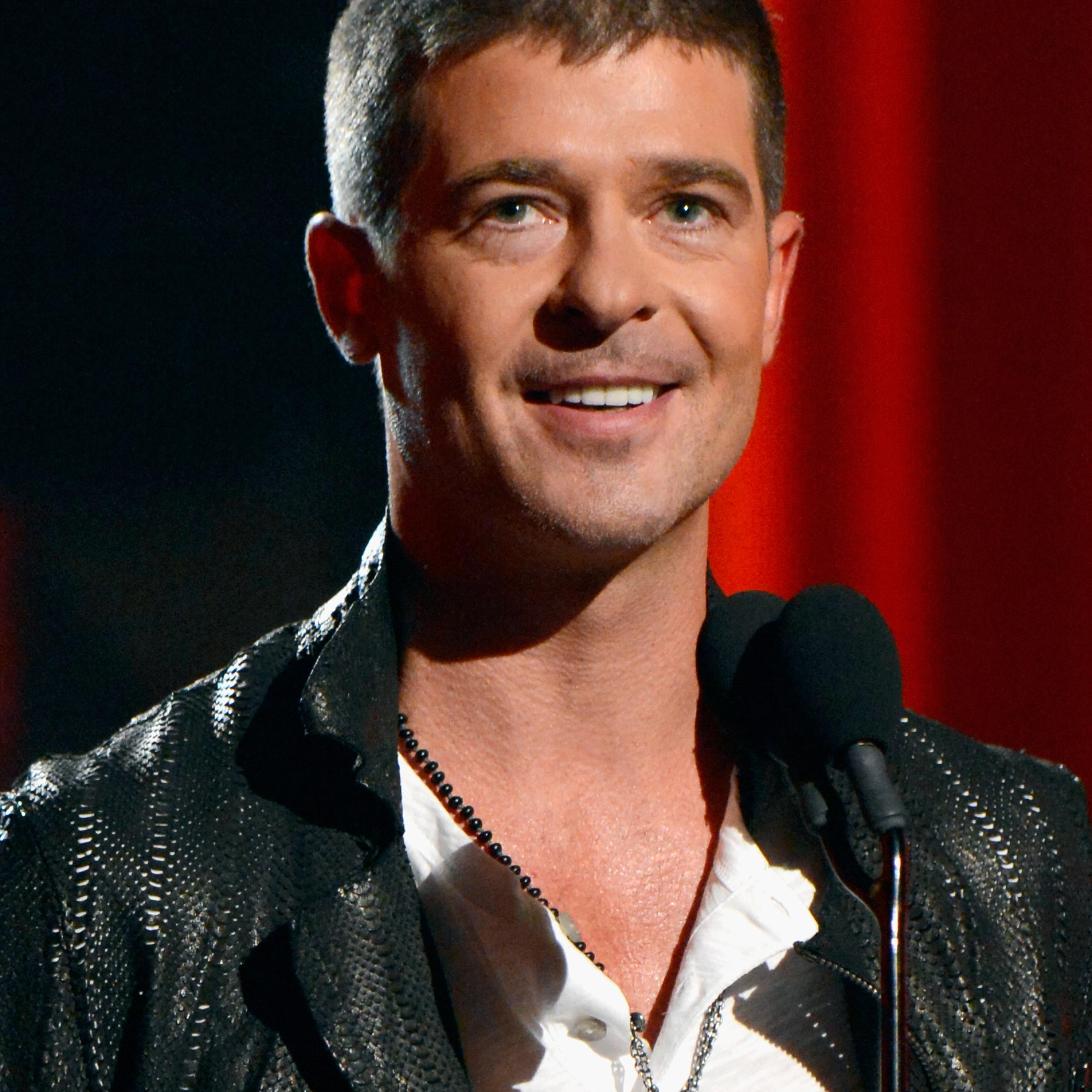 Singer Robin Thicke performs onstage during the 2014 Billboard Music Awards at the MGM Grand Garden Arena on May 18, 2014 in Las Vegas.