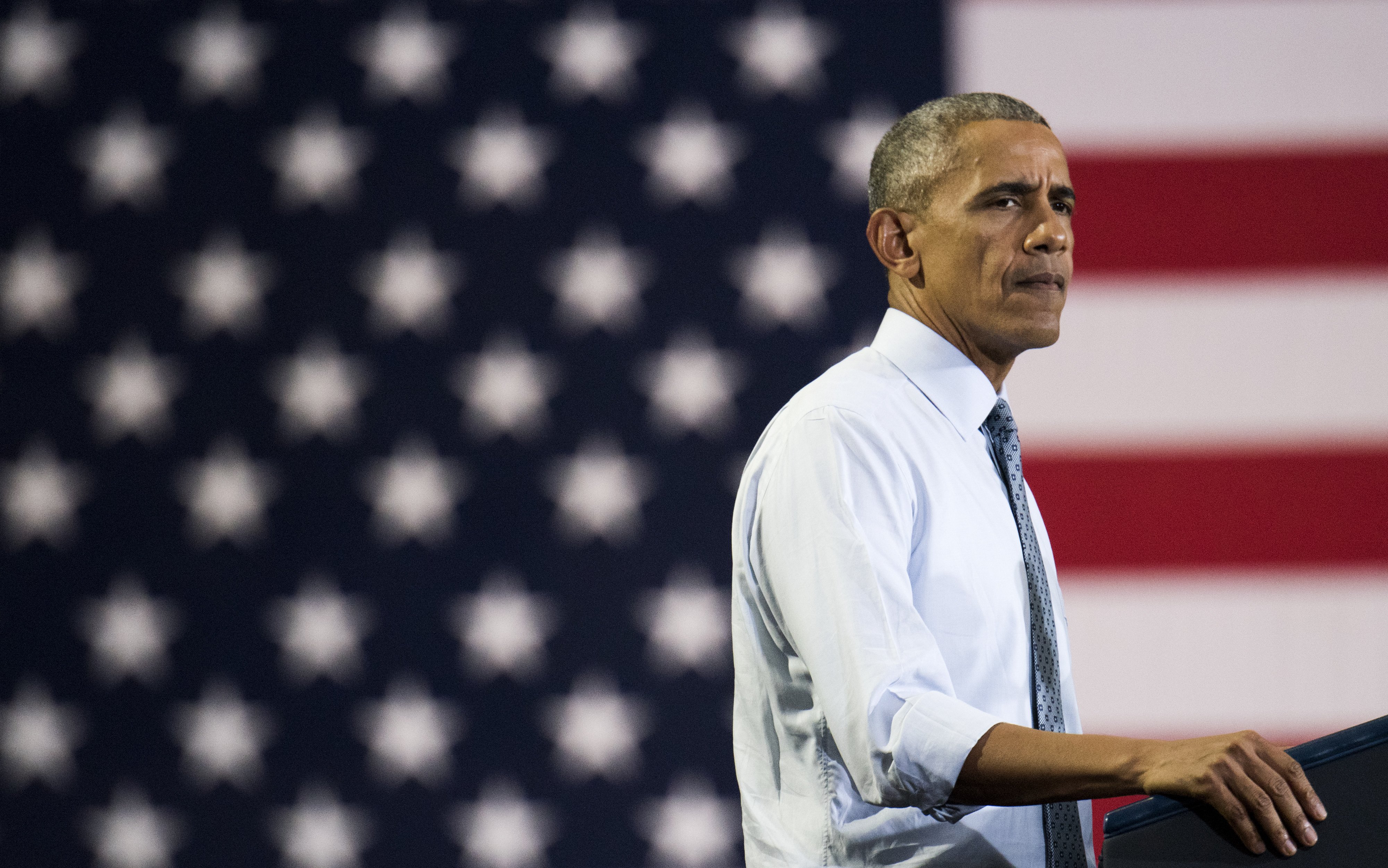President Obama Campaigns For Hillary Clinton In Ohio