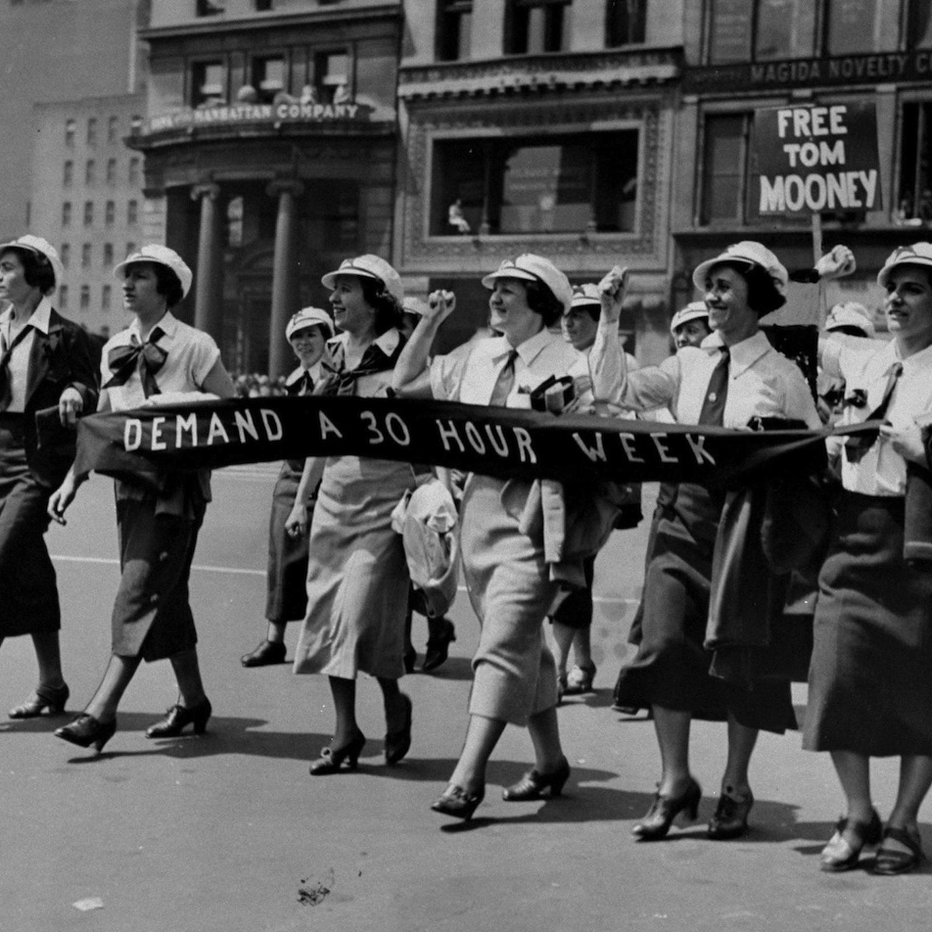 Women workers in the May Day Parade in Union Square demand a