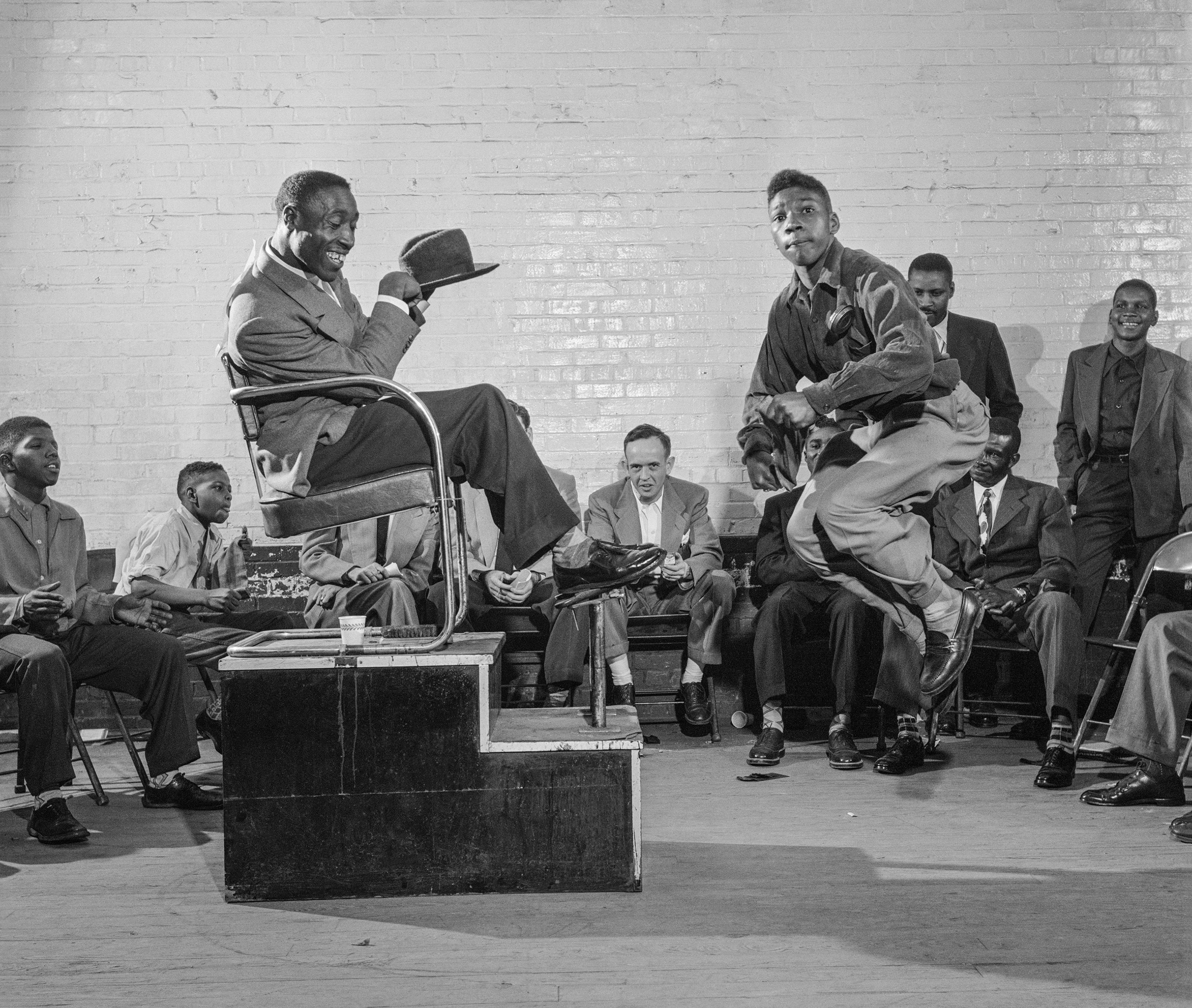 Shoeshine contest, Wilson, North Carolina, 1952.