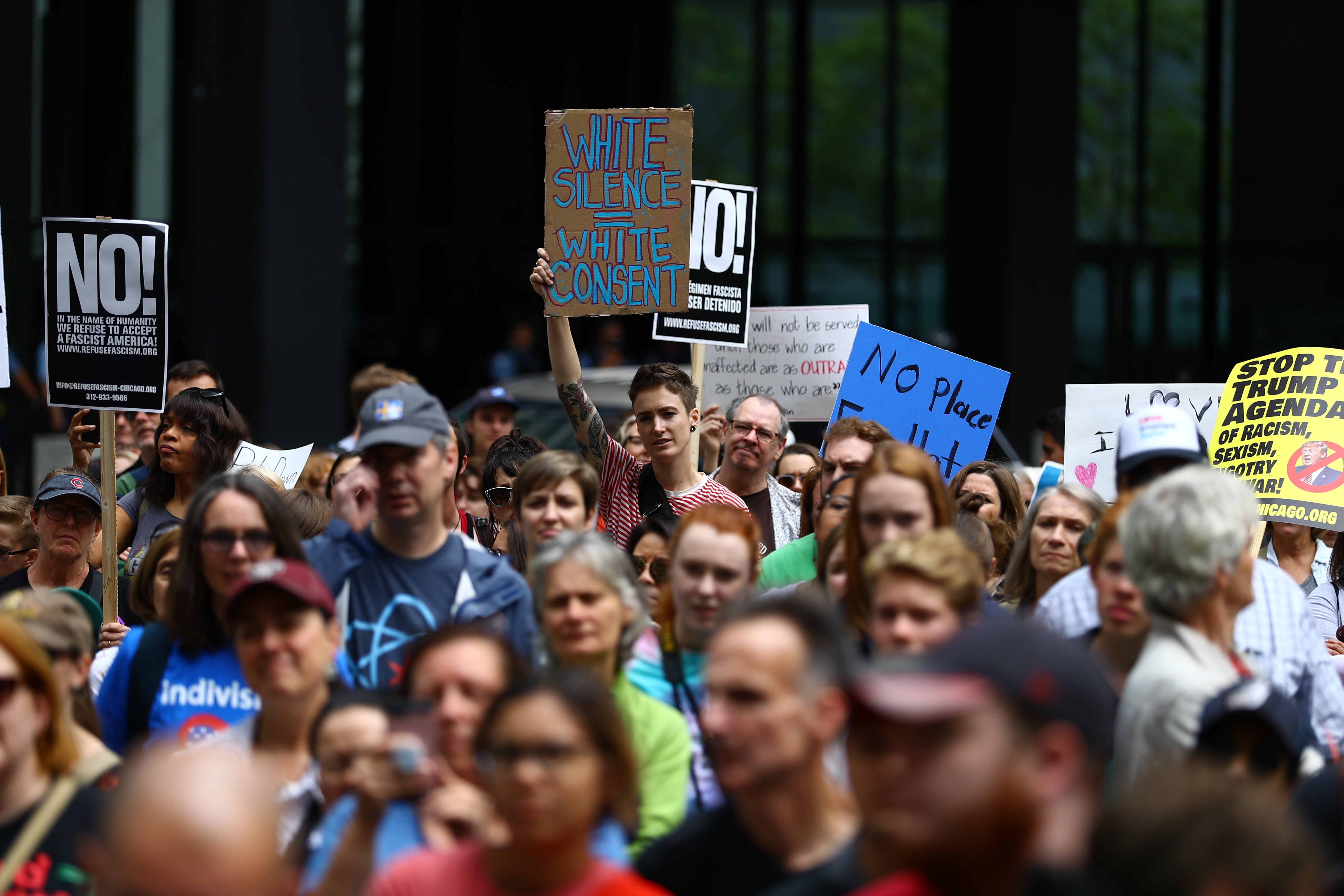 Protest Against Racism and Hate in Chicago