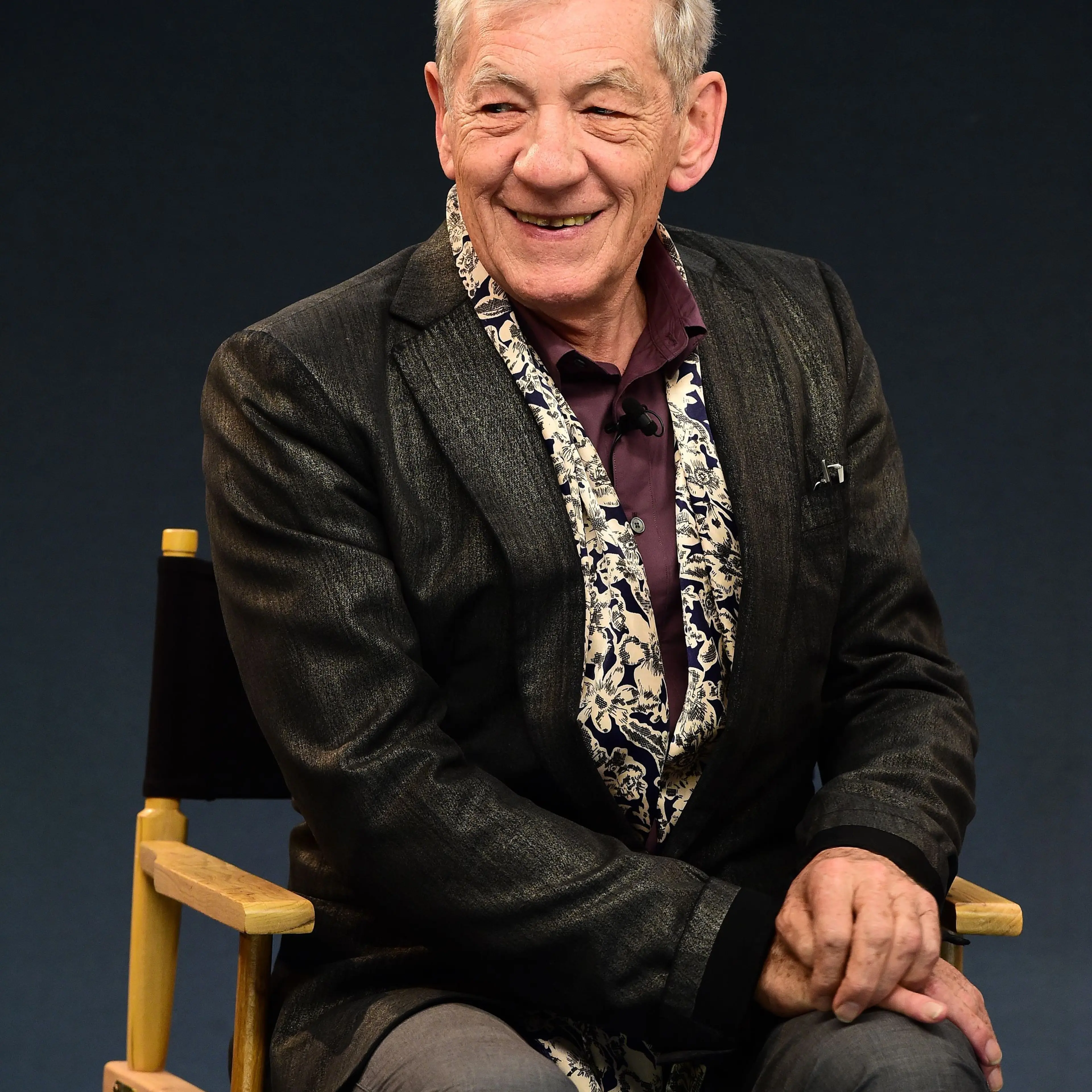 Sir Ian McKellen attends a Meet The Actor event at the Apple Store in London on May 26, 2015.