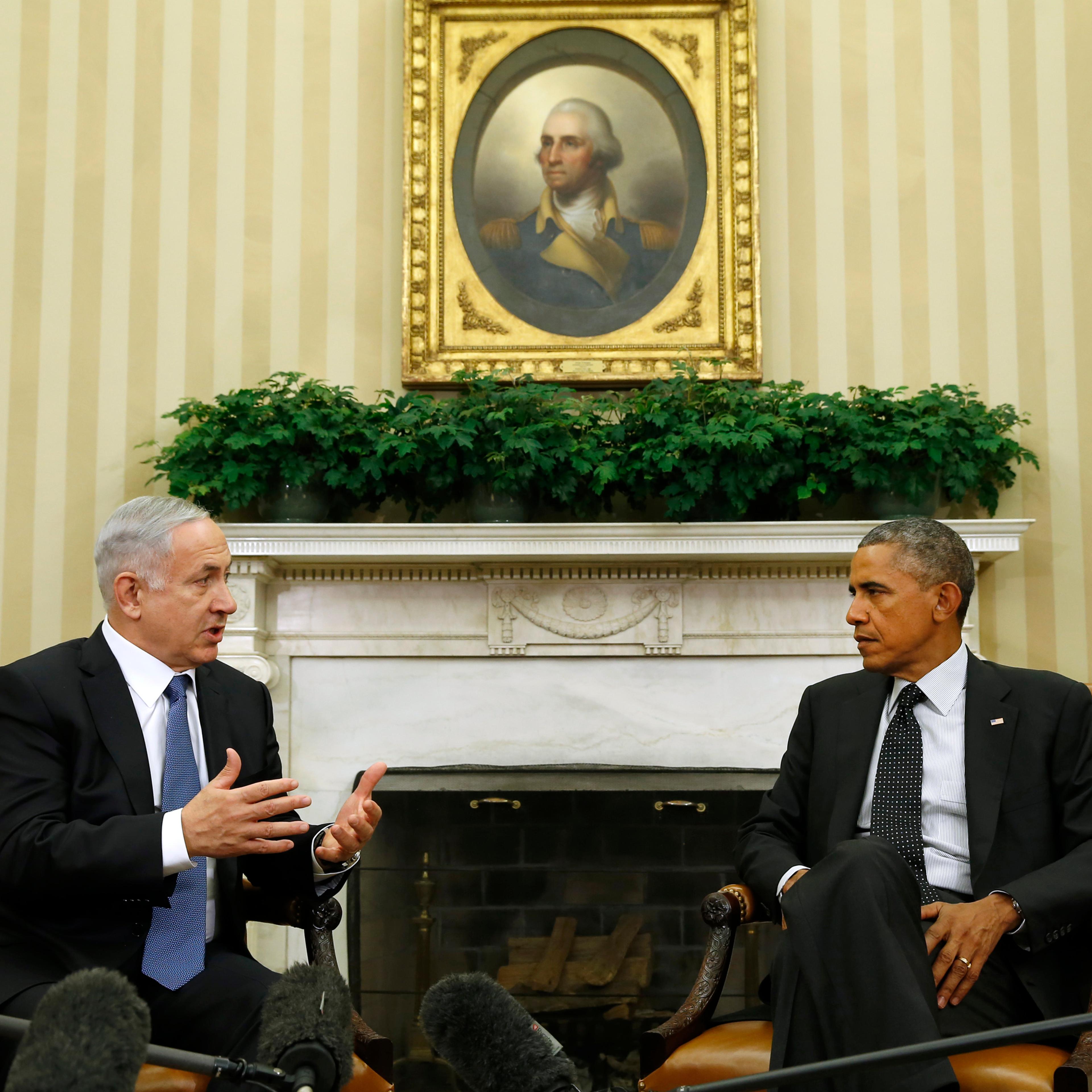 President Barack Obama meets with Israel's Prime Minister Benjamin Netanyahu at the White House in Washington on Oct. 1, 2014.
