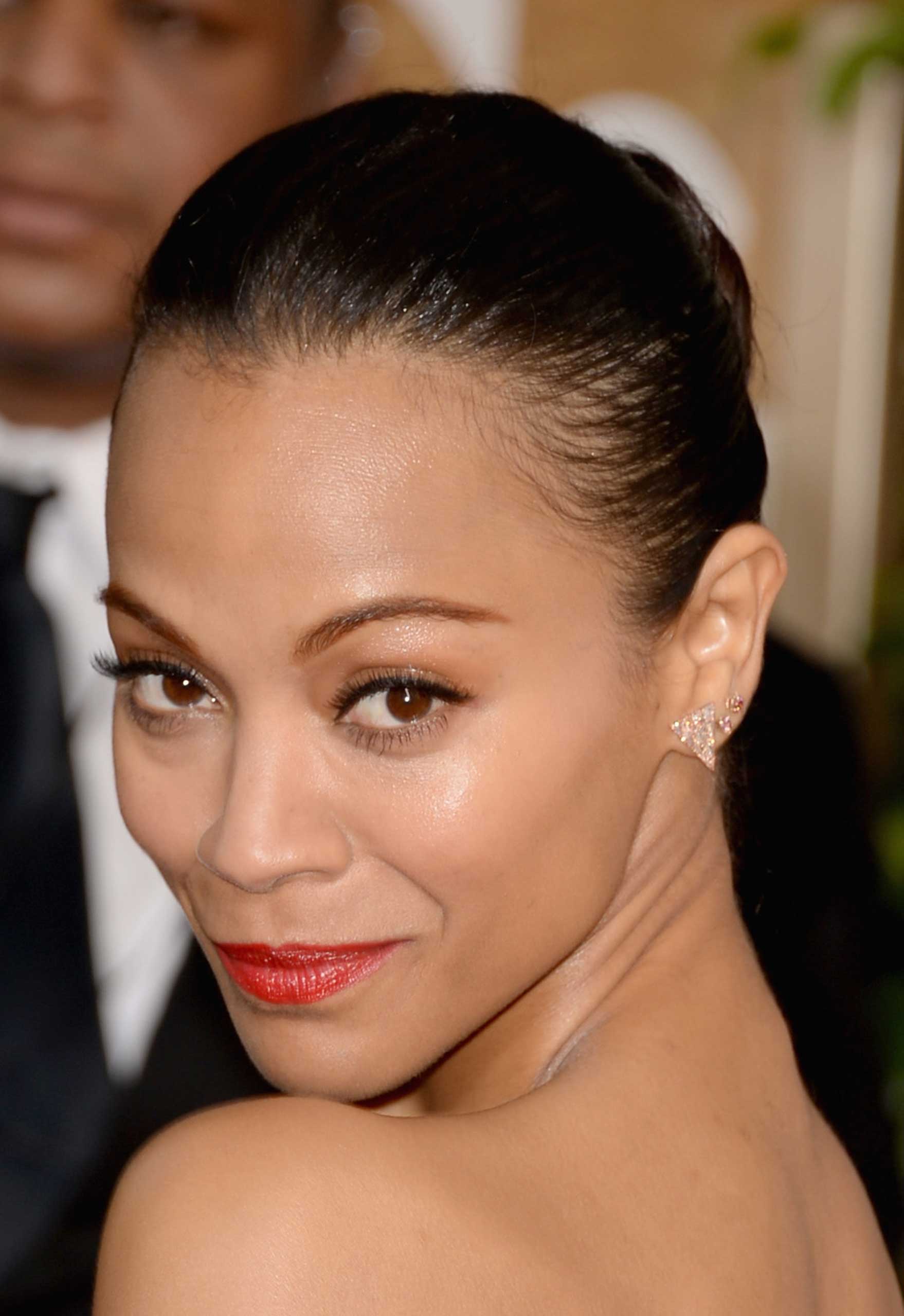 Actress Zoe Saldana attends the 71st Annual Golden Globe Awards held at The Beverly Hilton Hotel on Jan. 12, 2014 in Beverly Hills, Calif.