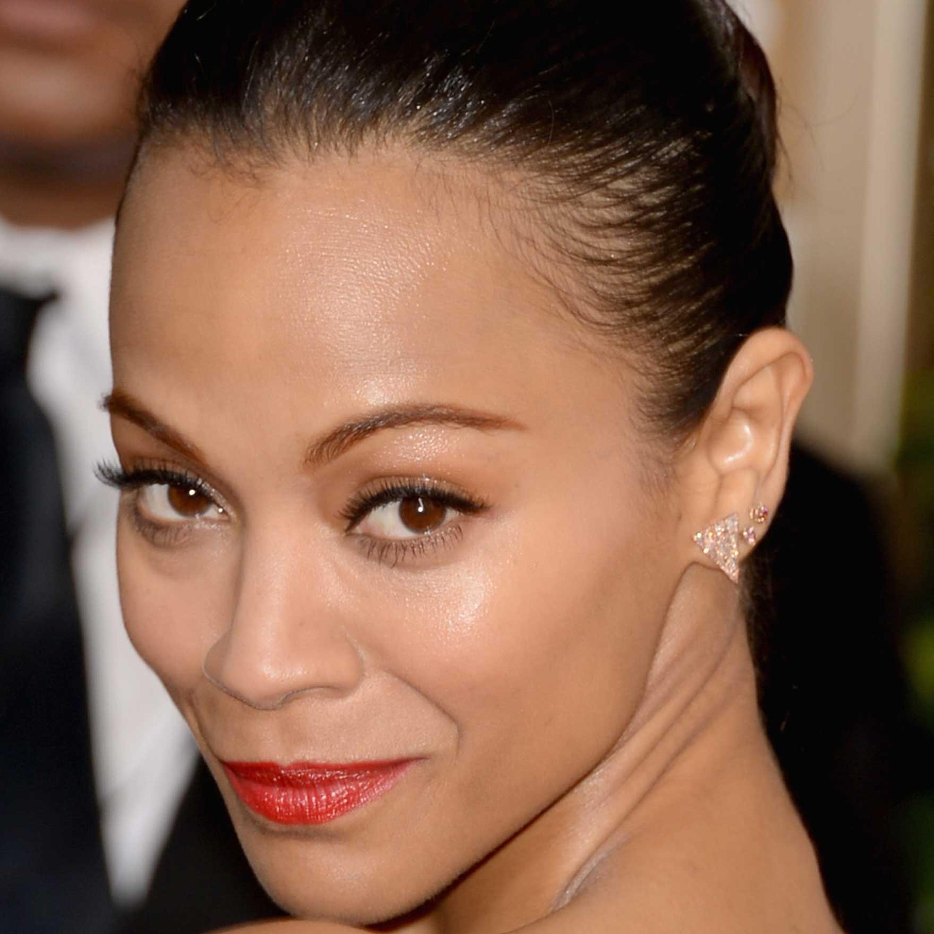 Actress Zoe Saldana attends the 71st Annual Golden Globe Awards held at The Beverly Hilton Hotel on Jan. 12, 2014 in Beverly Hills, Calif.
