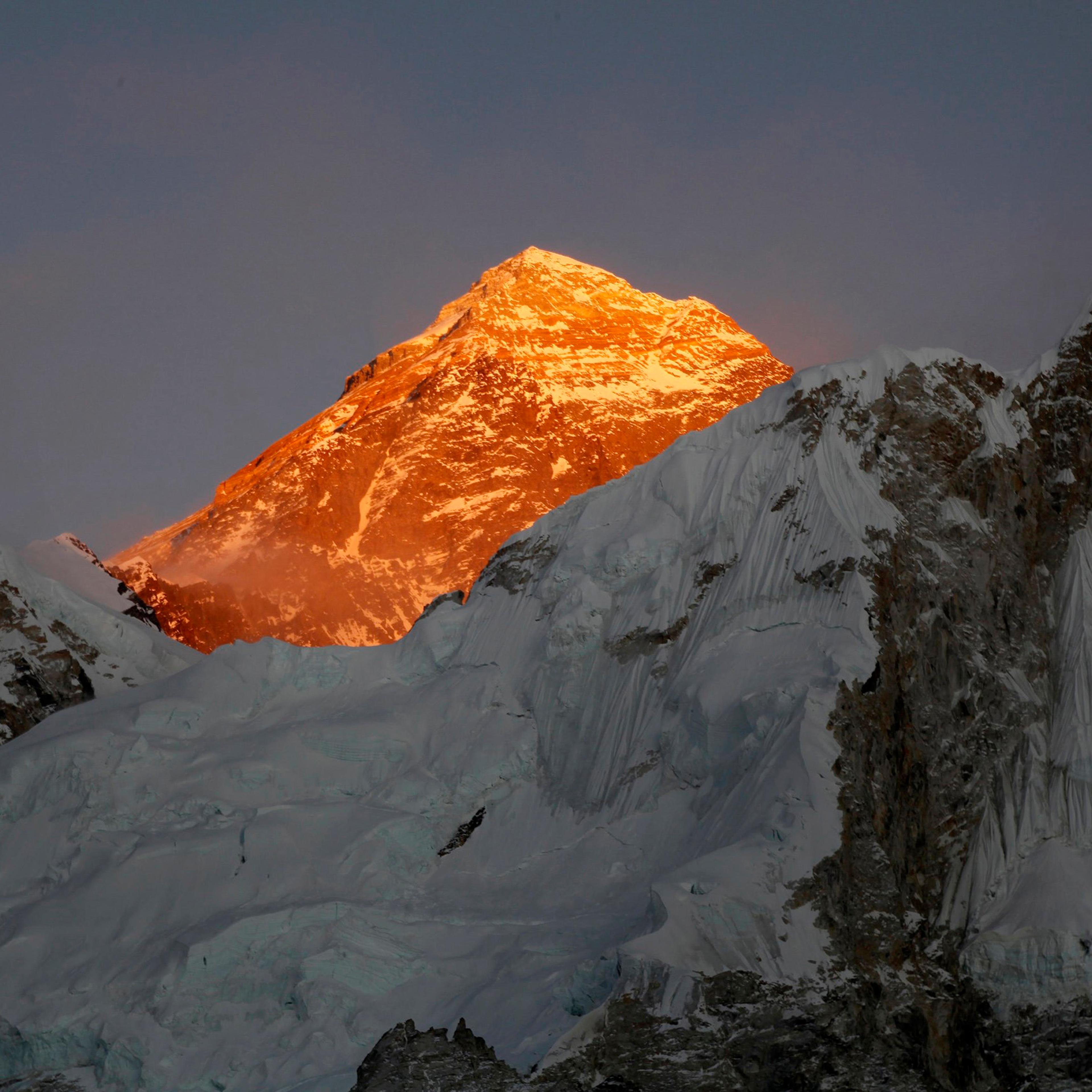 Mount Everest is seen from the way to Kalapatthar in Nepal, Nov. 12, 2015.