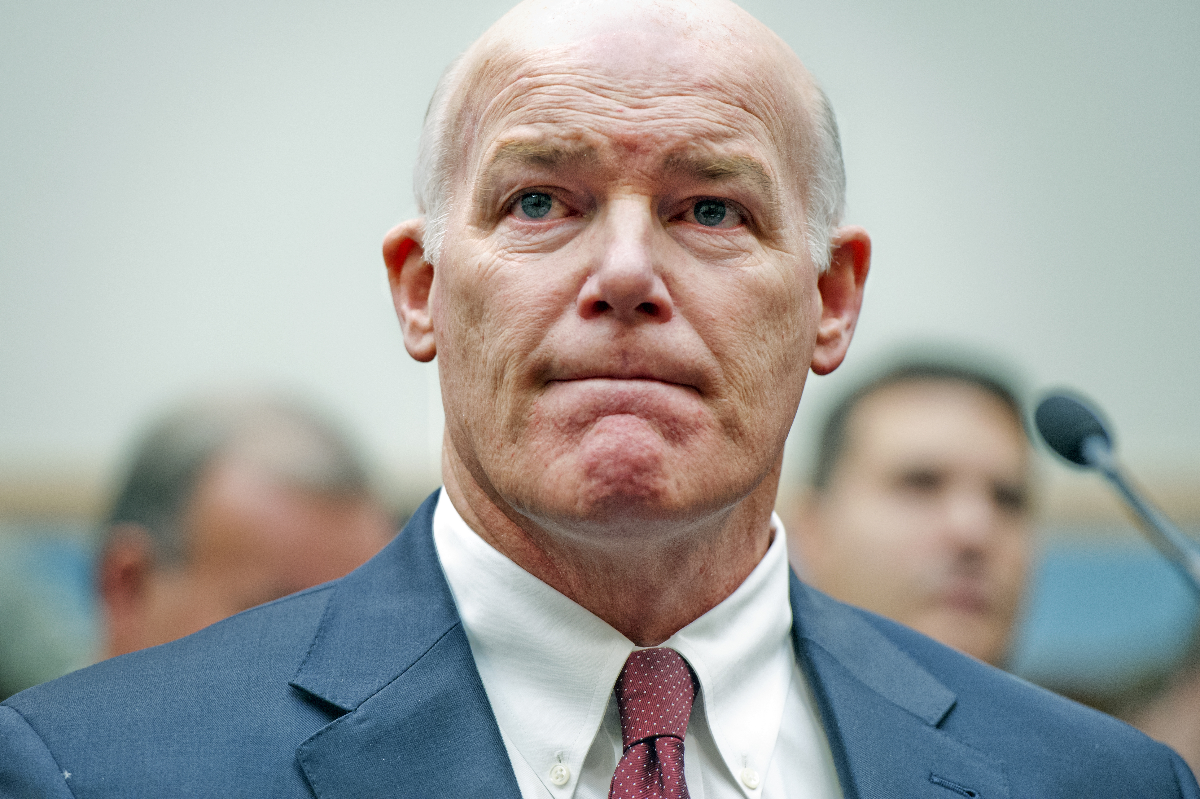 Acting Secret Service Director Joseph Clancy prepares to testify before a House Judiciary Committee hearing on Nov. 19, 2014