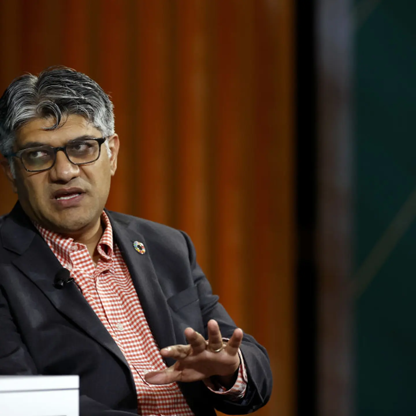 Jigar Shah, director of the loan office at the US Department of Energy, speaks during the 2023 CERAWeek