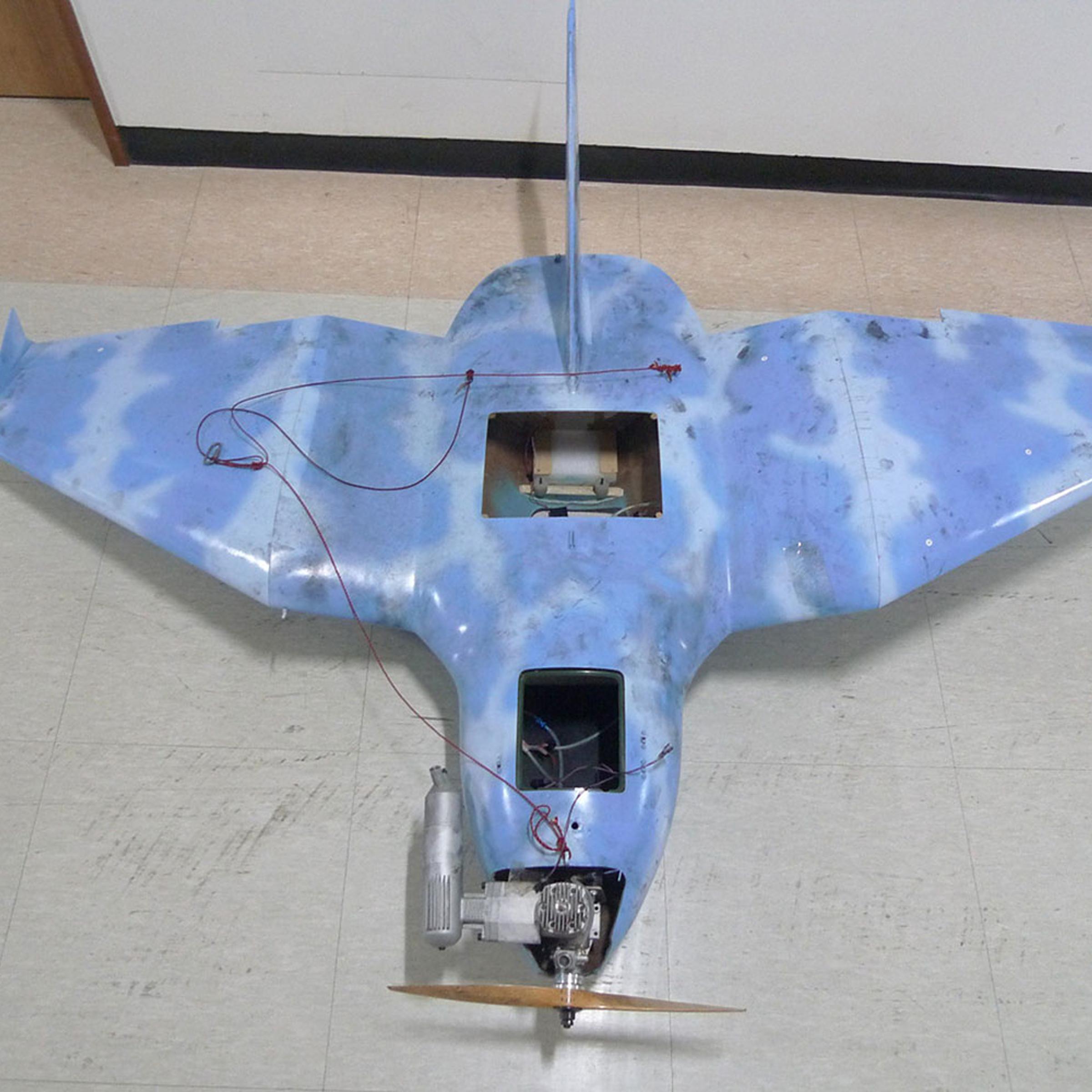 A crashed drone found on March 24, 2014 in Paju, north of Seoul.