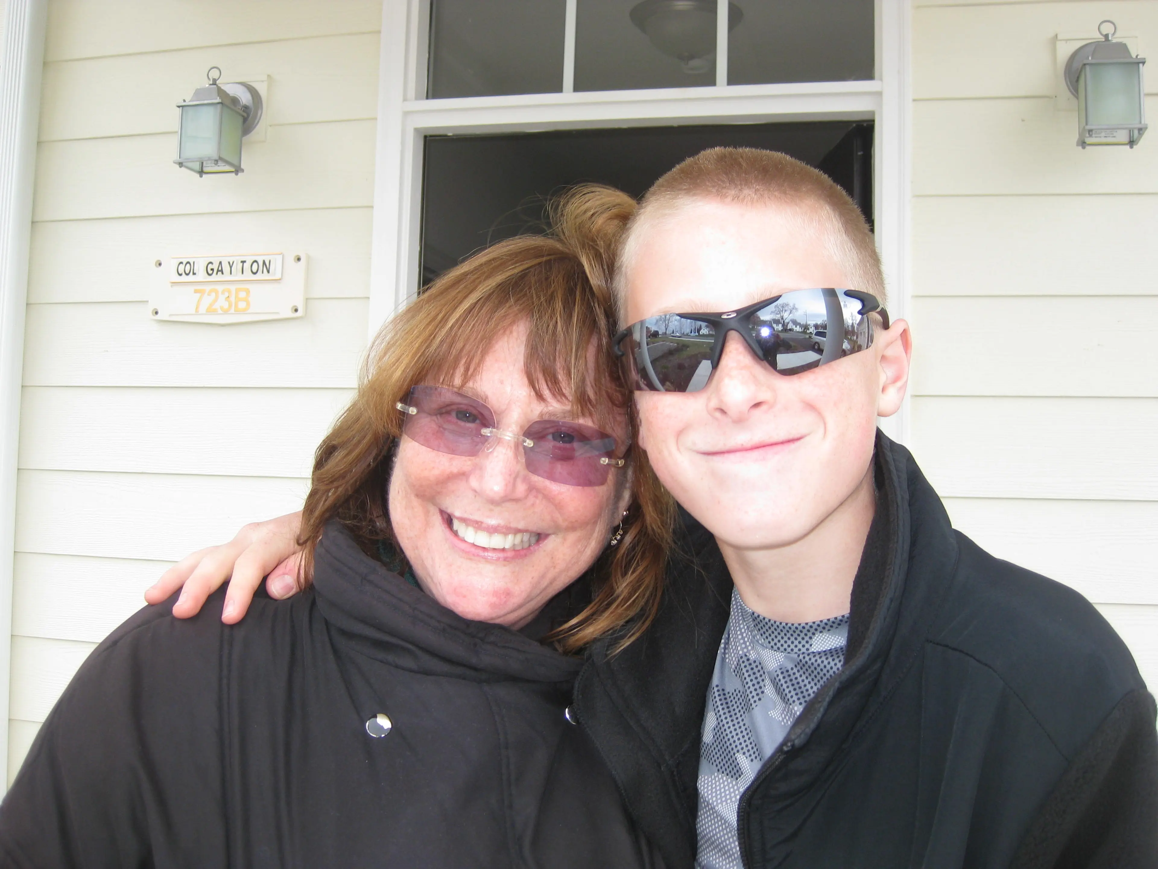 Judy Rogg (l) and her son Erik on March 31, 2010