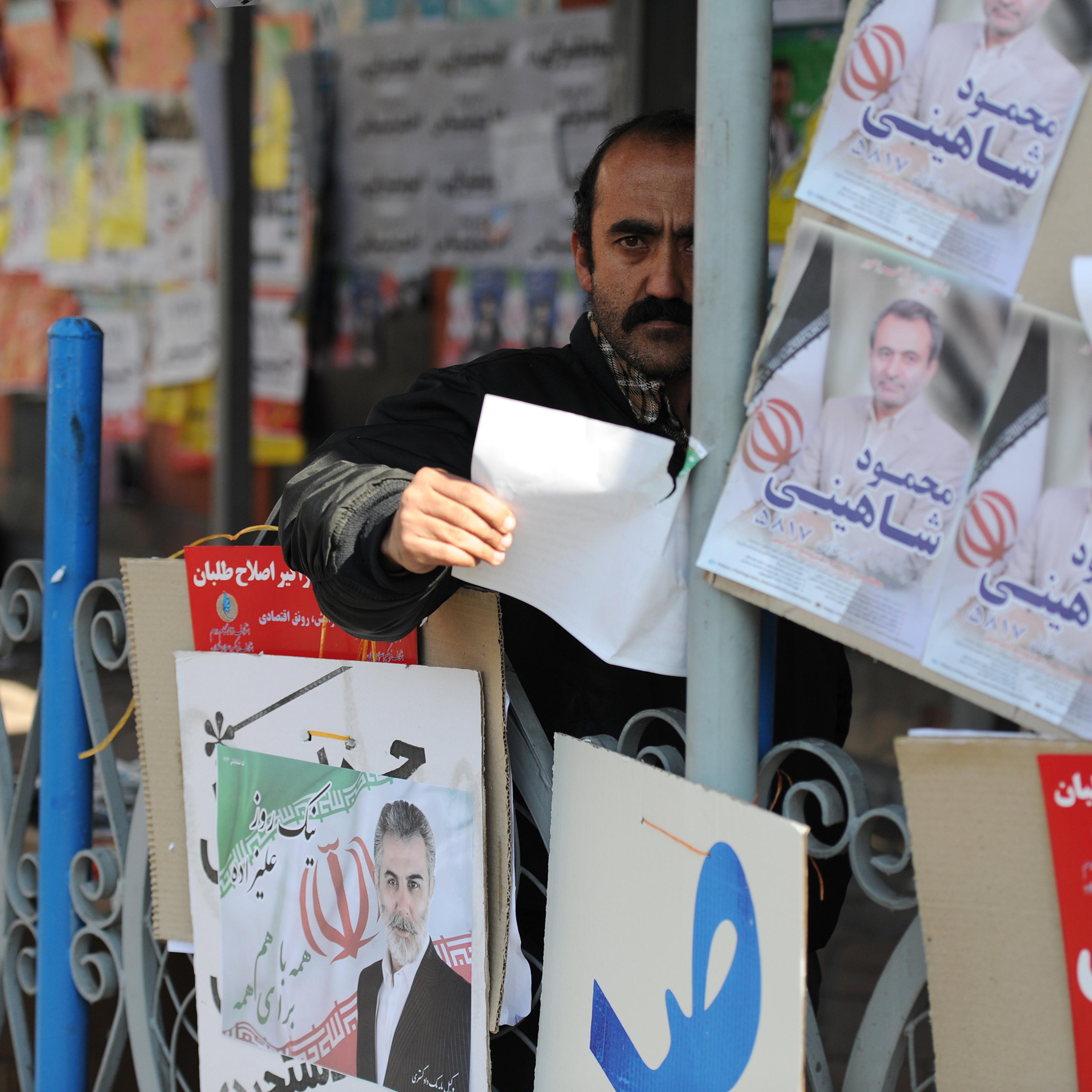 Tehran Plastered With Election Posters On Eve Of Vote