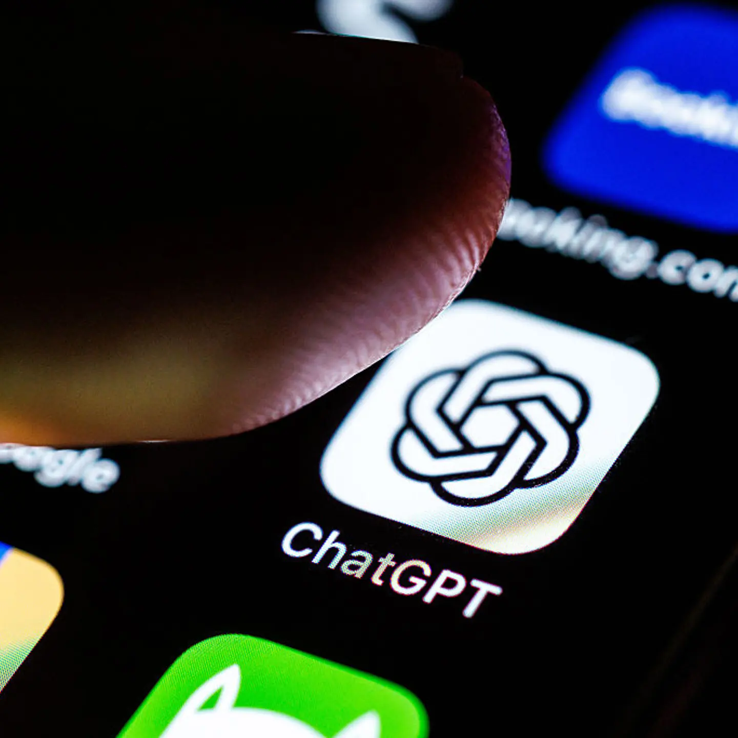 Icon of Chat GPT on screen of iphone
