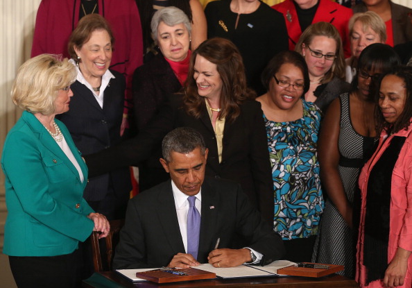 President Obama Delivers Remarks In The East Room Of White House On Equal Pay Day