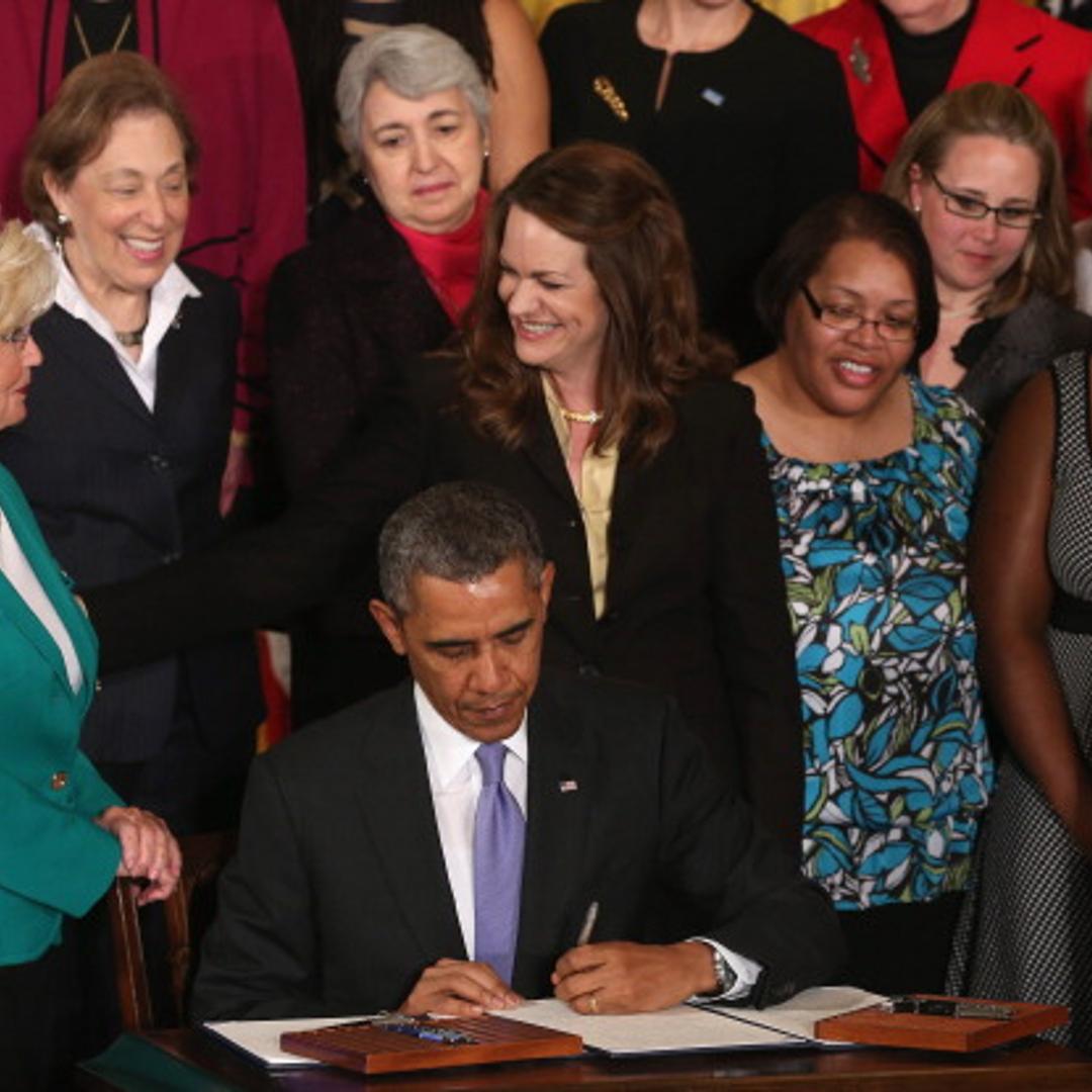 President Obama Delivers Remarks In The East Room Of White House On Equal Pay Day