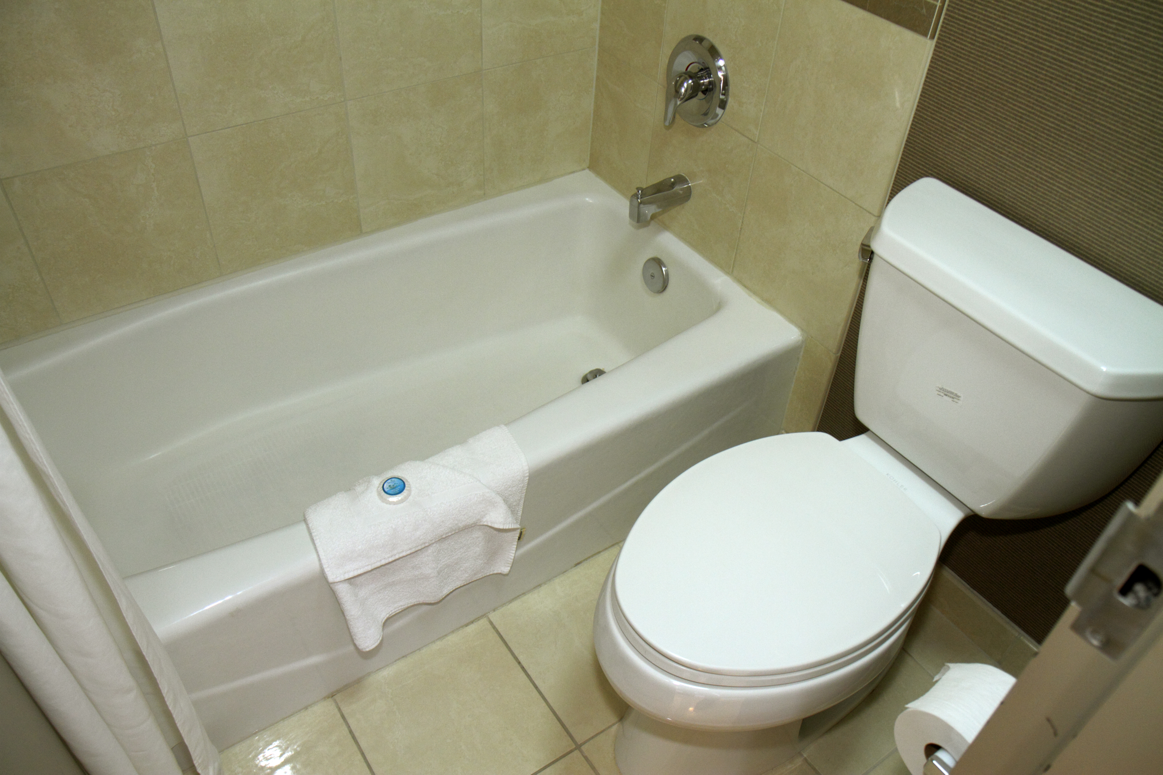 Bathroom inside Plaza Hotel &amp; Casino.