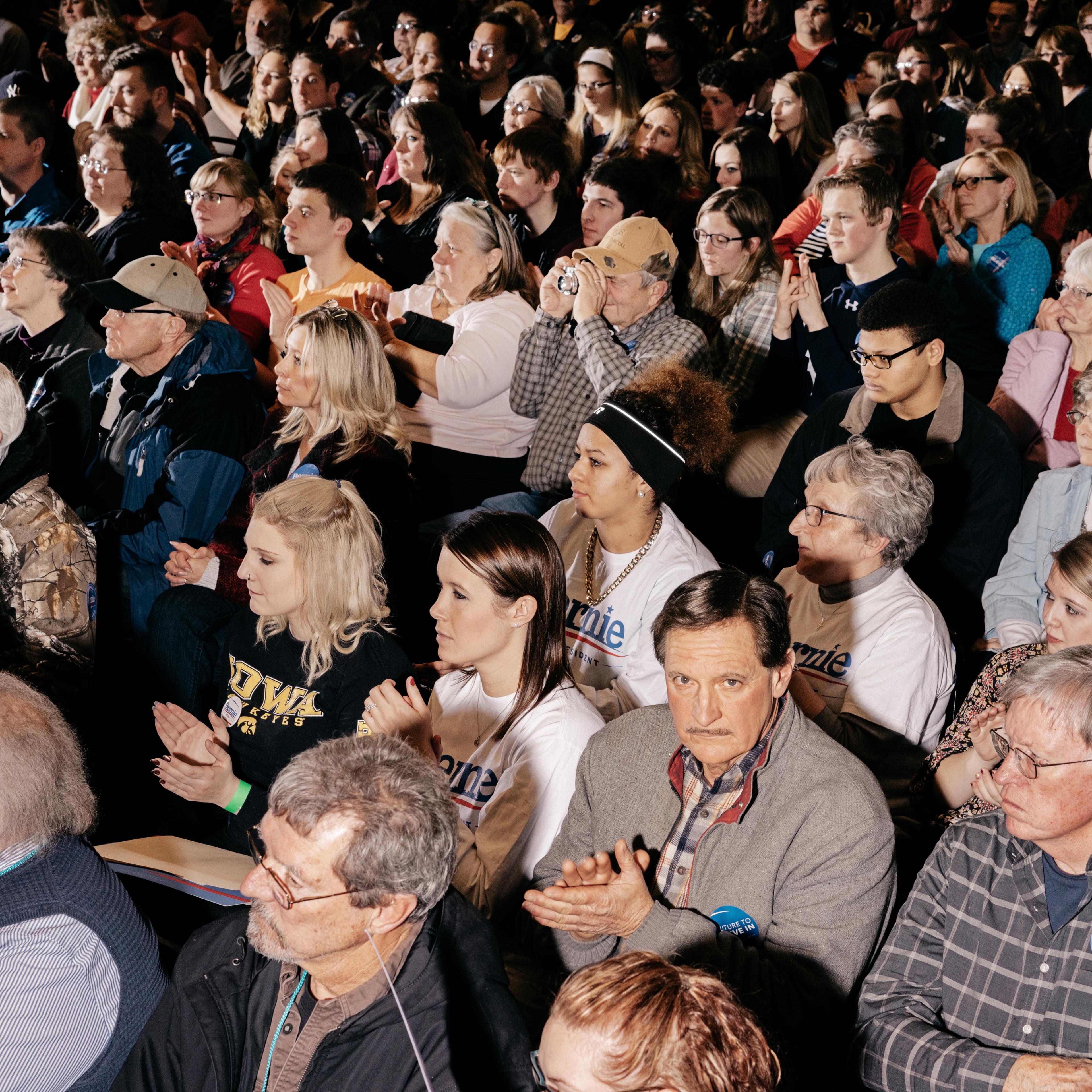TIMEPOL Supporters clap at a campaign event in Iowa on Jan. 24, 2016.