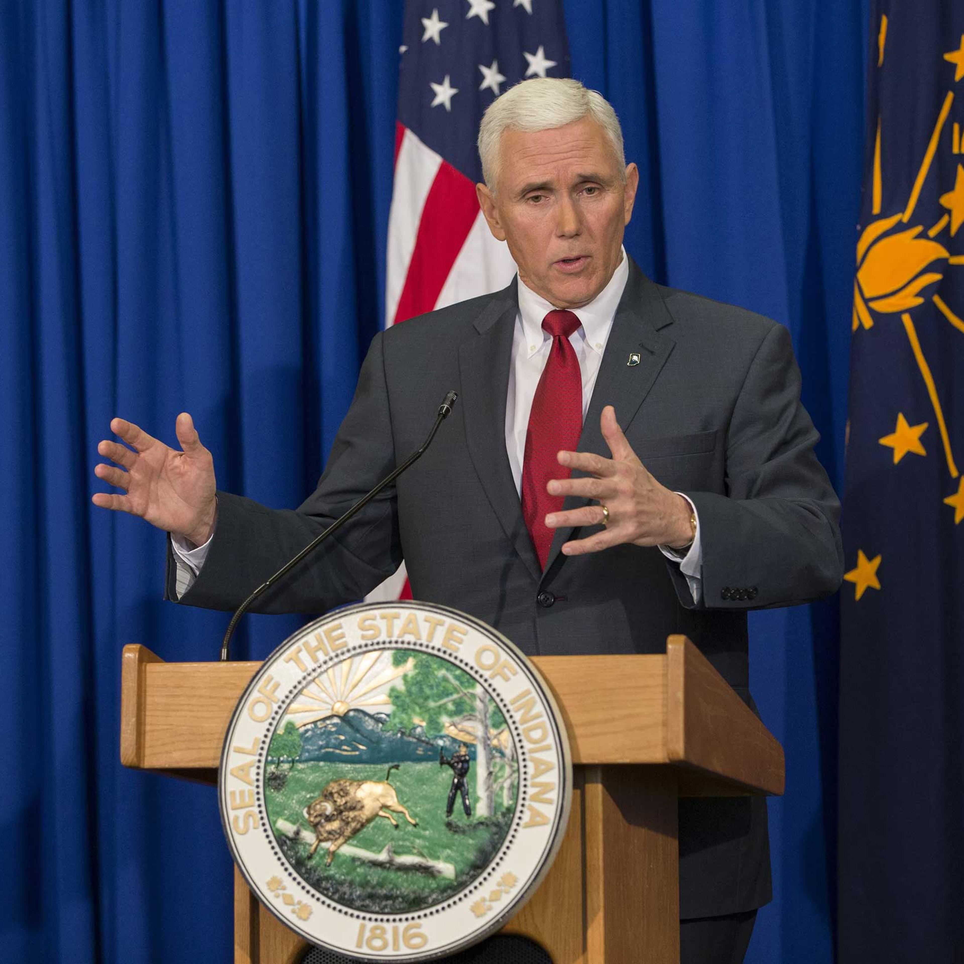 Indiana Gov. Mike Pence Holds Press Conference