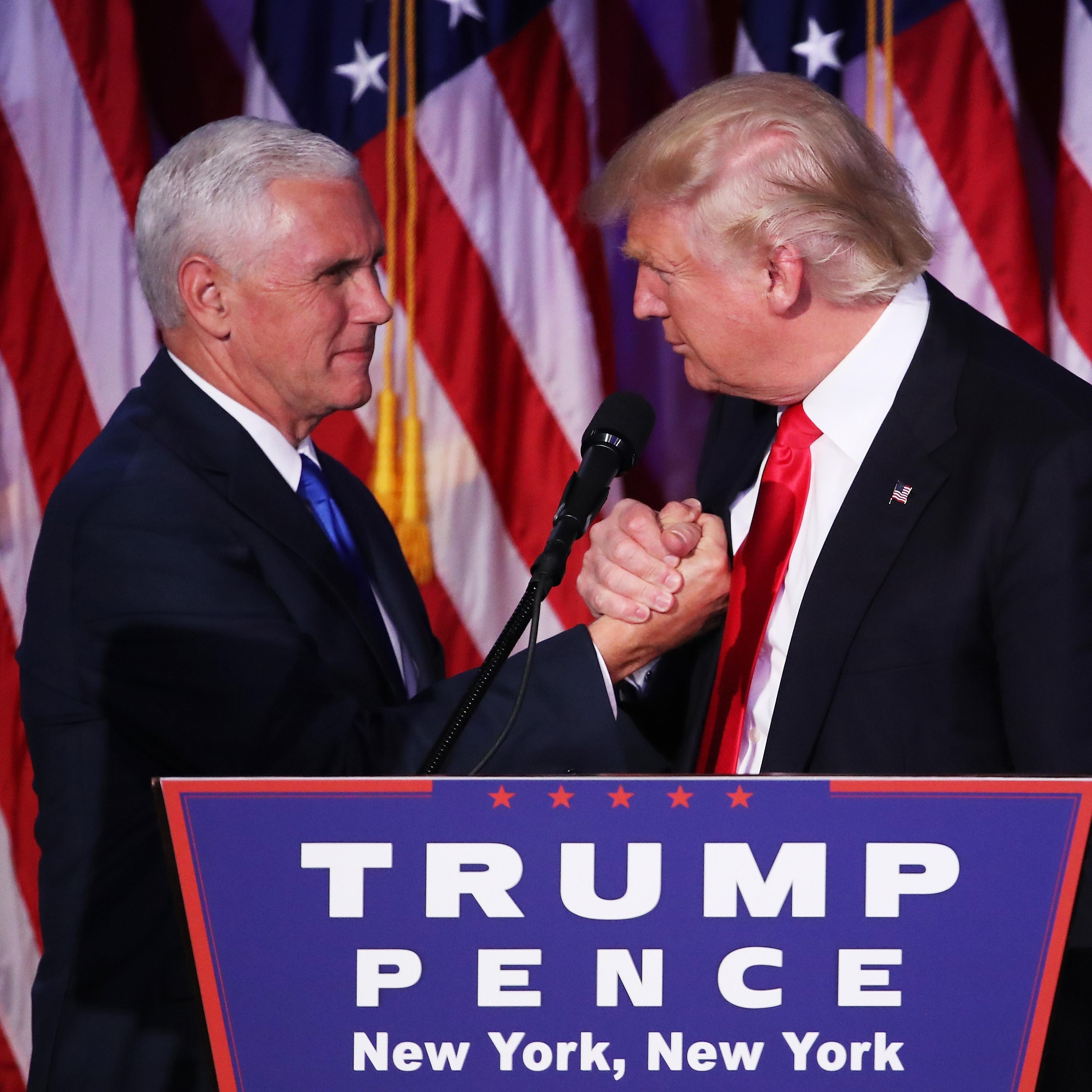 Republican Presidential Nominee Donald Trump Holds Election Night Event In New York City