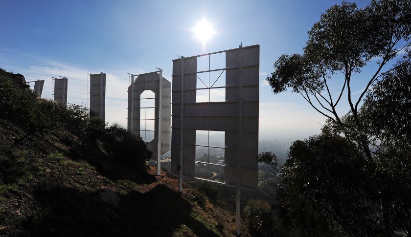 US-ENTERTAINMENT-HOLLYWOOD SIGN-MAKEOVER