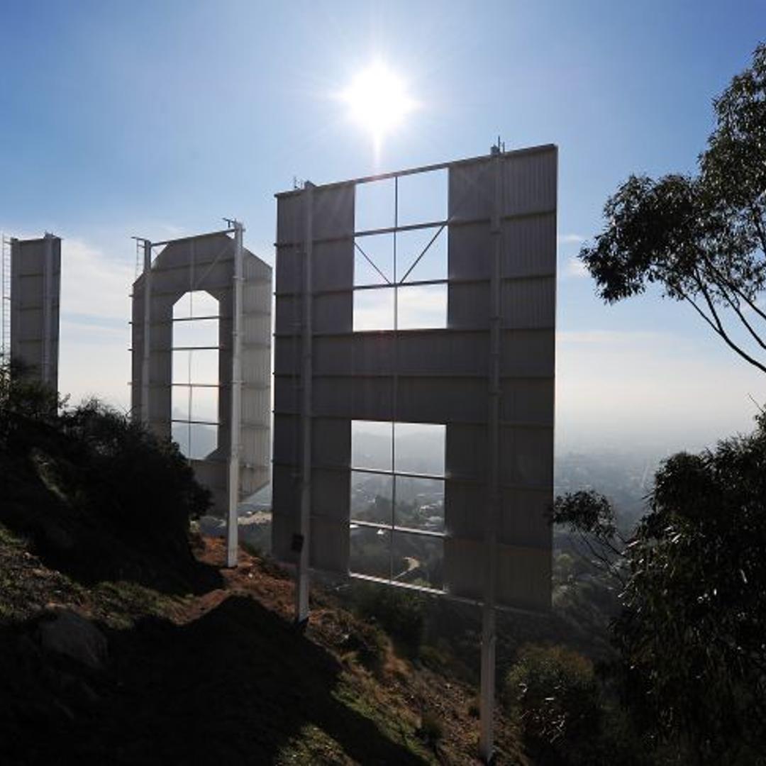 US-ENTERTAINMENT-HOLLYWOOD SIGN-MAKEOVER