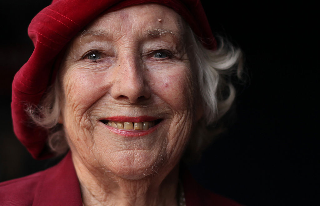 Forces sweetheart Dame Vera Lynn poses f