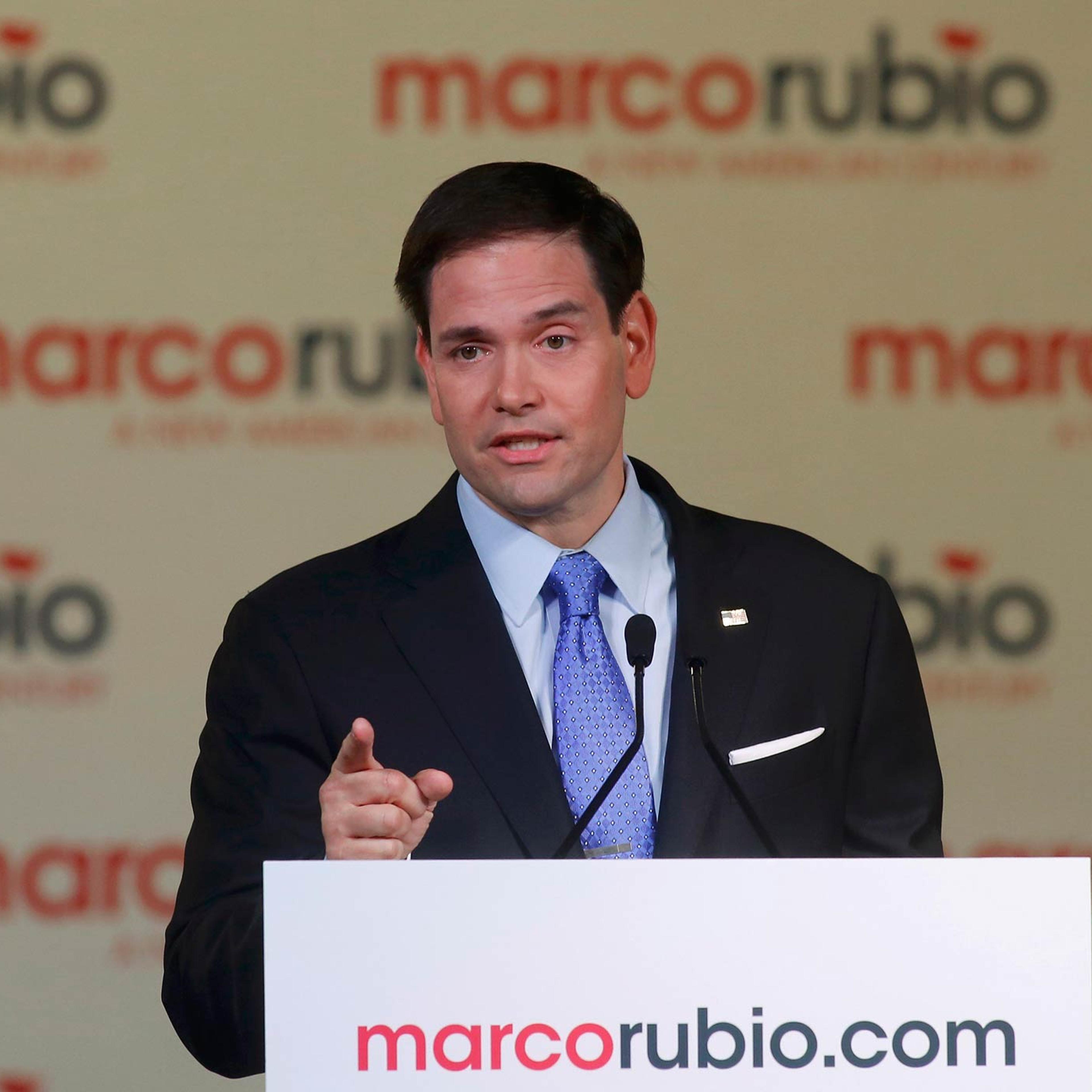 U.S. Senator Rubio announces bid for the Republican nomination in the 2016 U.S. presidential election race during speech in Miami