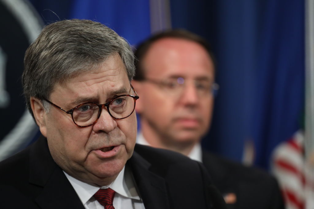 Attorney General William Barr Holds Press Conference To Discuss Release Of Mueller Report