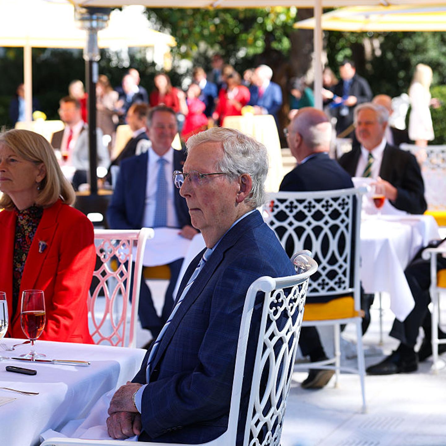 President Trump Hosts A Rose Garden Club Lunch