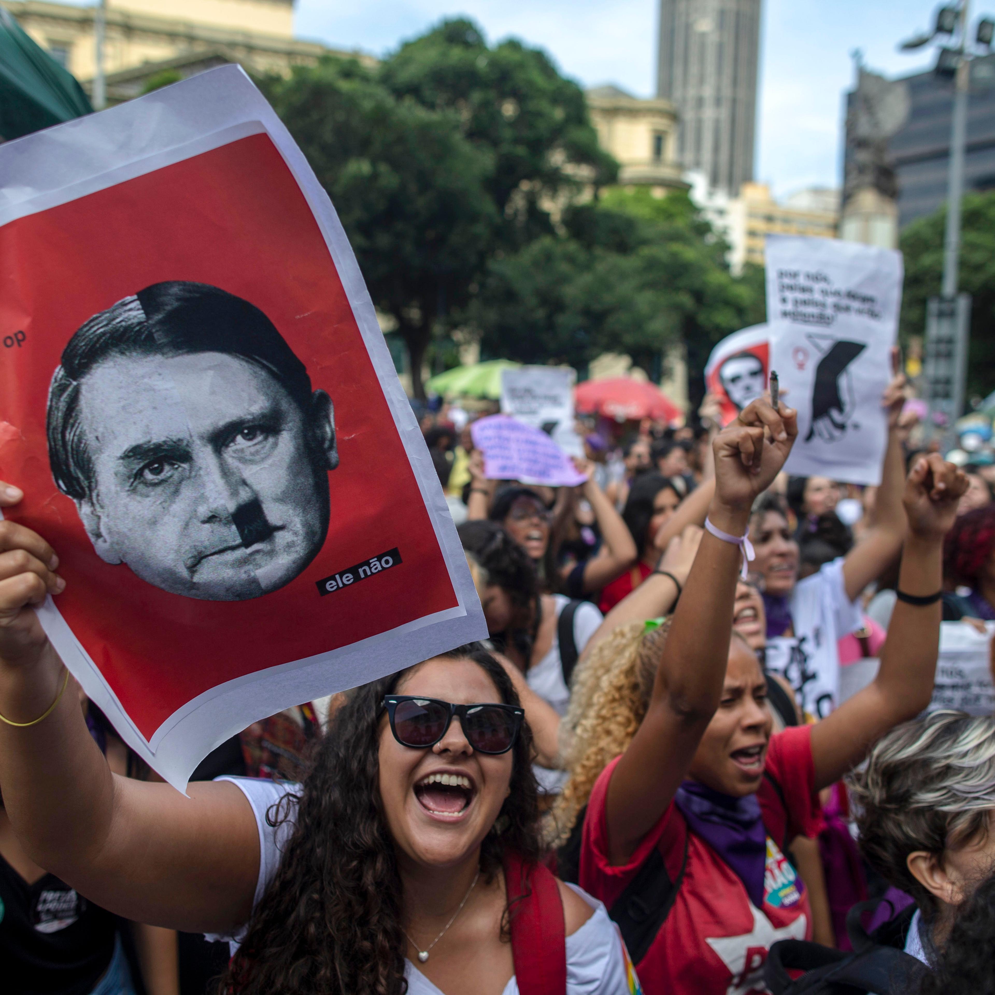 BRAZIL-ELECTION-BOLSONARO-WOMEN-PROTEST