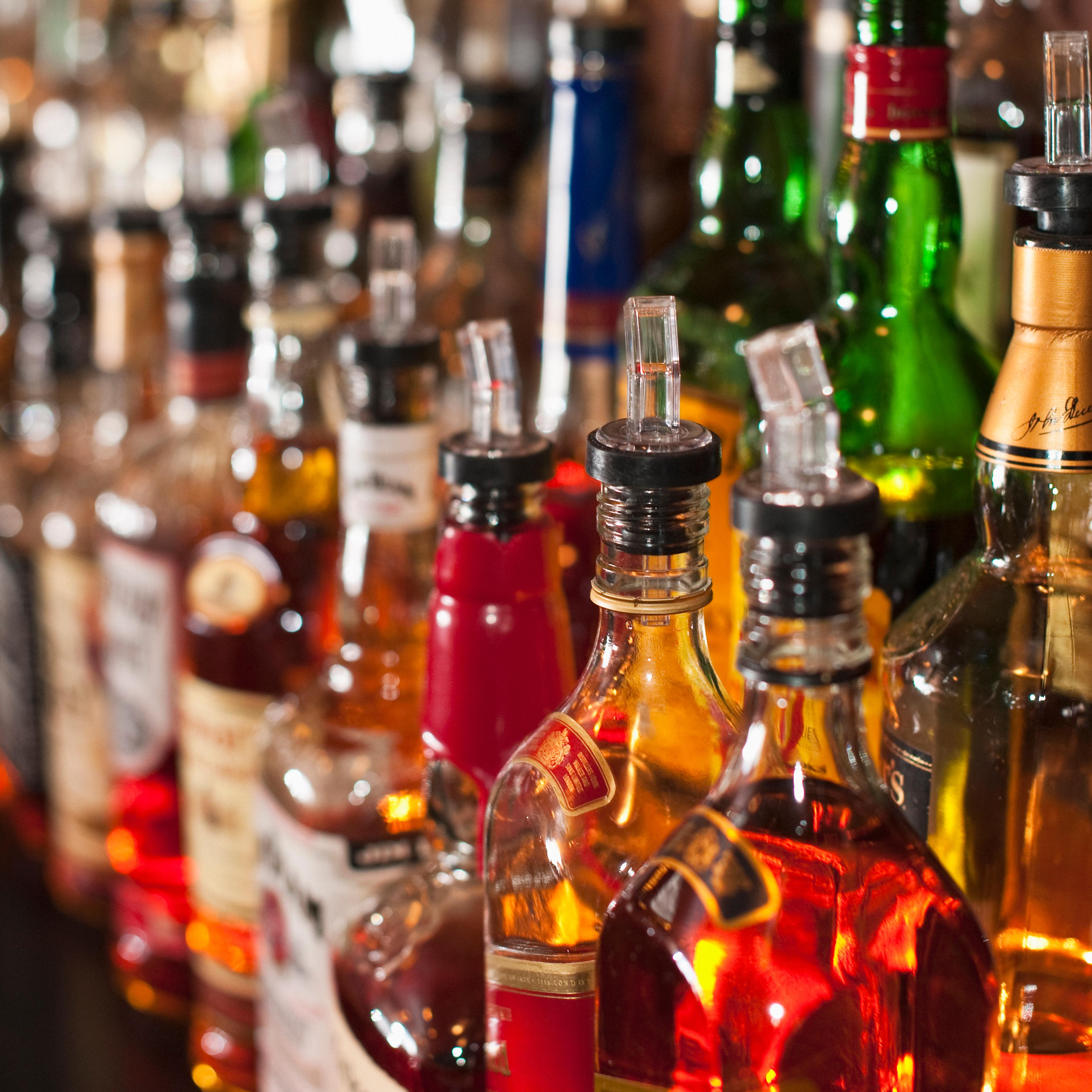 bottles of alcohol