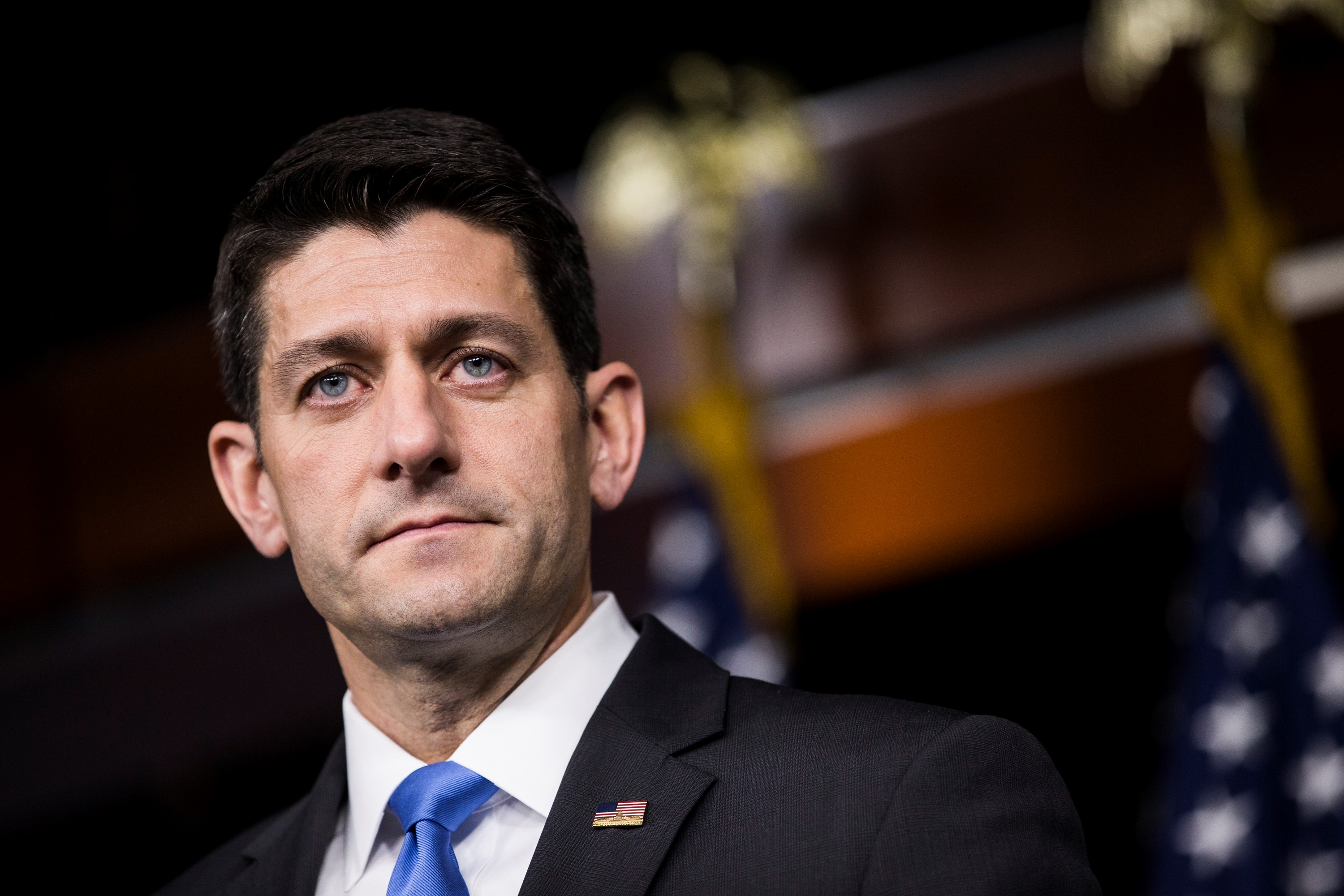 Speaker of the House Paul Ryan holds his weekly press conference and answers questions about his first meeting with Republican Presidential Candidate Donald Trump at the U.S. Capitol in Washington, USA on May 12, 2016.