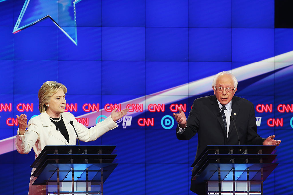 Hillary Clinton And Bernie Sanders Spar At Democratic Debate In Brooklyn