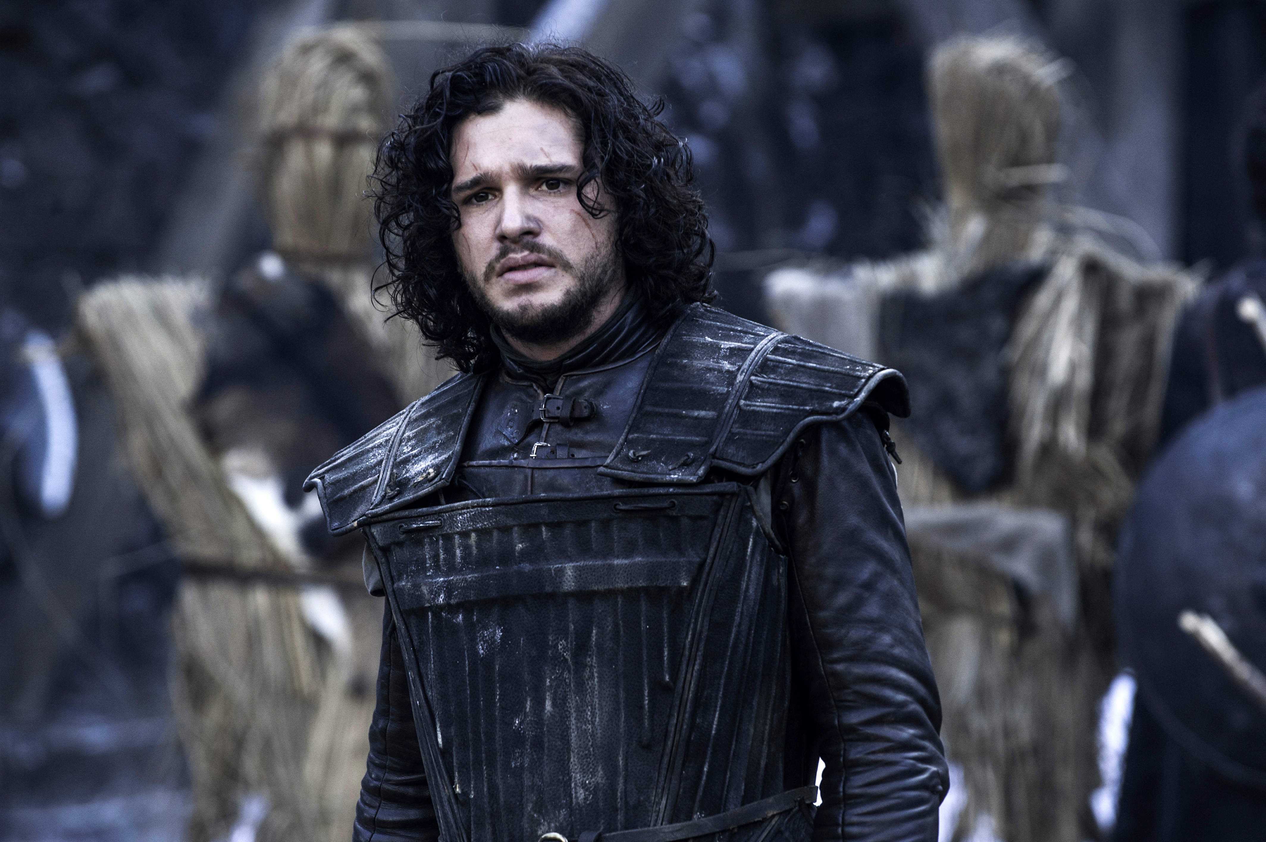 This image released by HBO shows Kit Harington in a scene from "Game of Thrones."