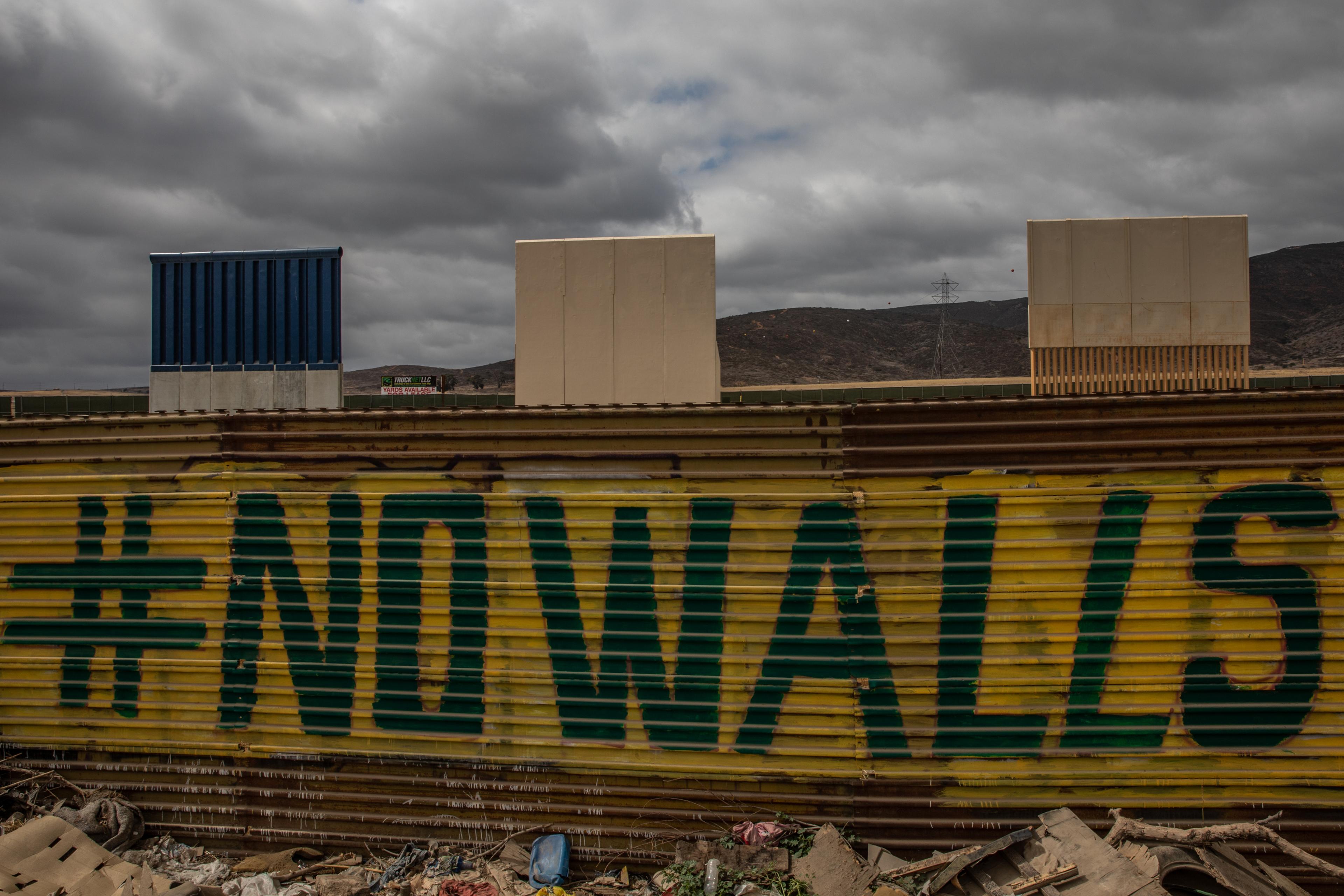 U.S. Mexico Border Wall As Presidential Candidate Lopez Obrador Dismisses Trump's Threats