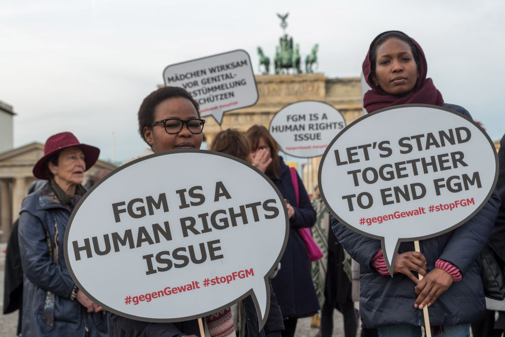 Kundgebung gegen weibliche Genitalverstuemmelung in Berlin