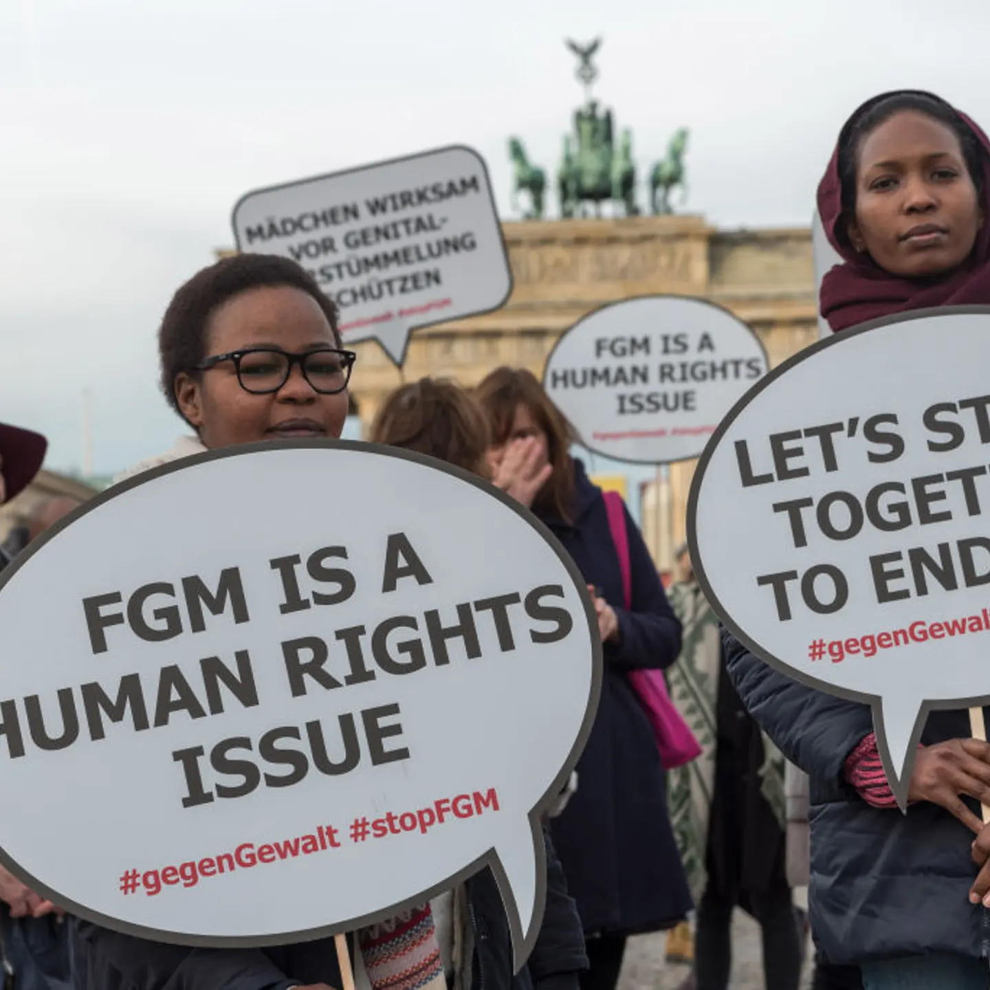 Kundgebung gegen weibliche Genitalverstuemmelung in Berlin