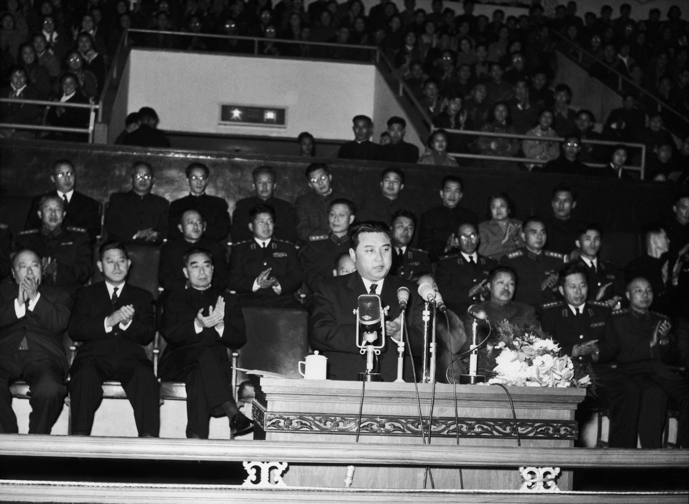 The Prime Minister Of North Korea, Kim Il Sung On Official Visit In Beijing In 1958