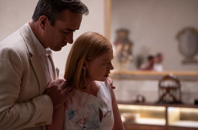 Matthew Macfadyen and Sarah Snook in <i>Succession</i>