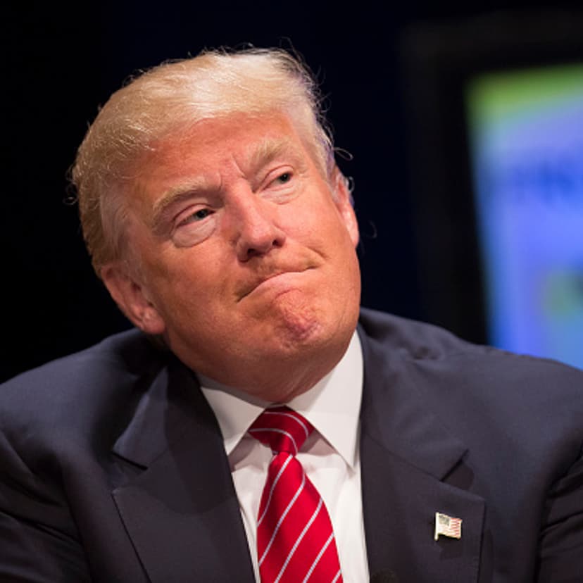 Donald Trump, president and chief executive of Trump Organization Inc. and 2016 U.S. presidential candidate, pauses while speaking during The Family Leadership Summit in Ames, Iowa, U.S., on Saturday, July 18, 2015.