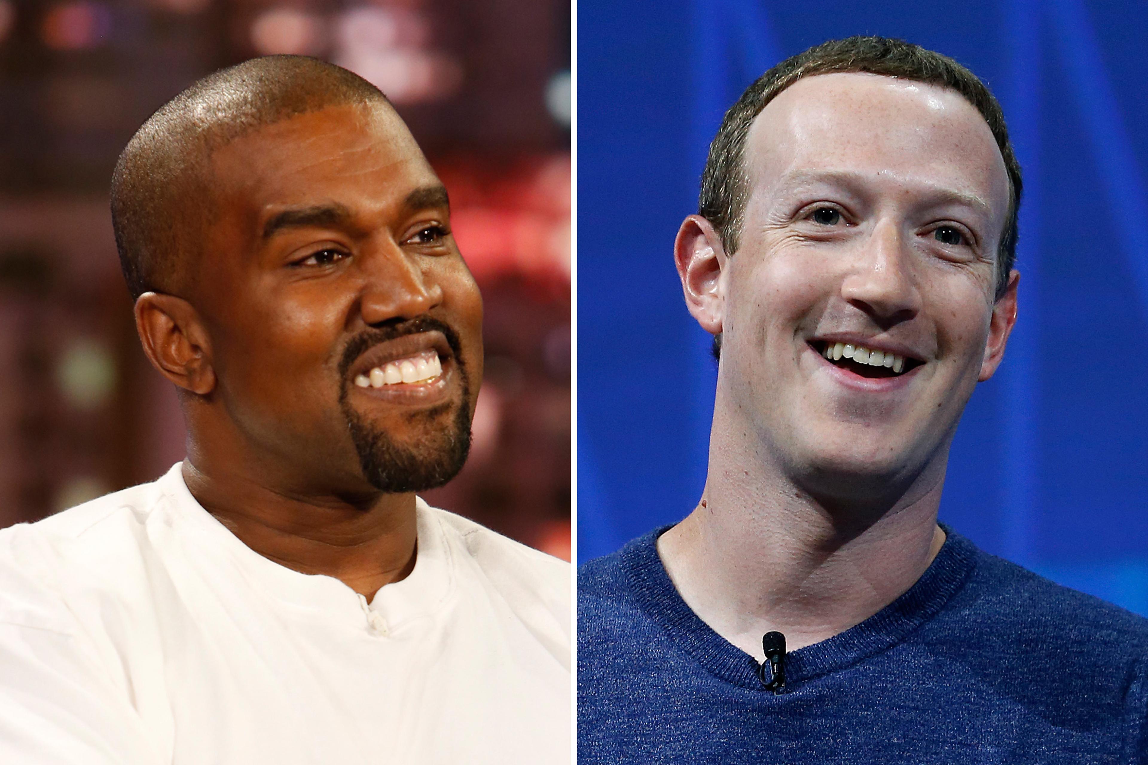Kanye West and Mark Zuckerberg