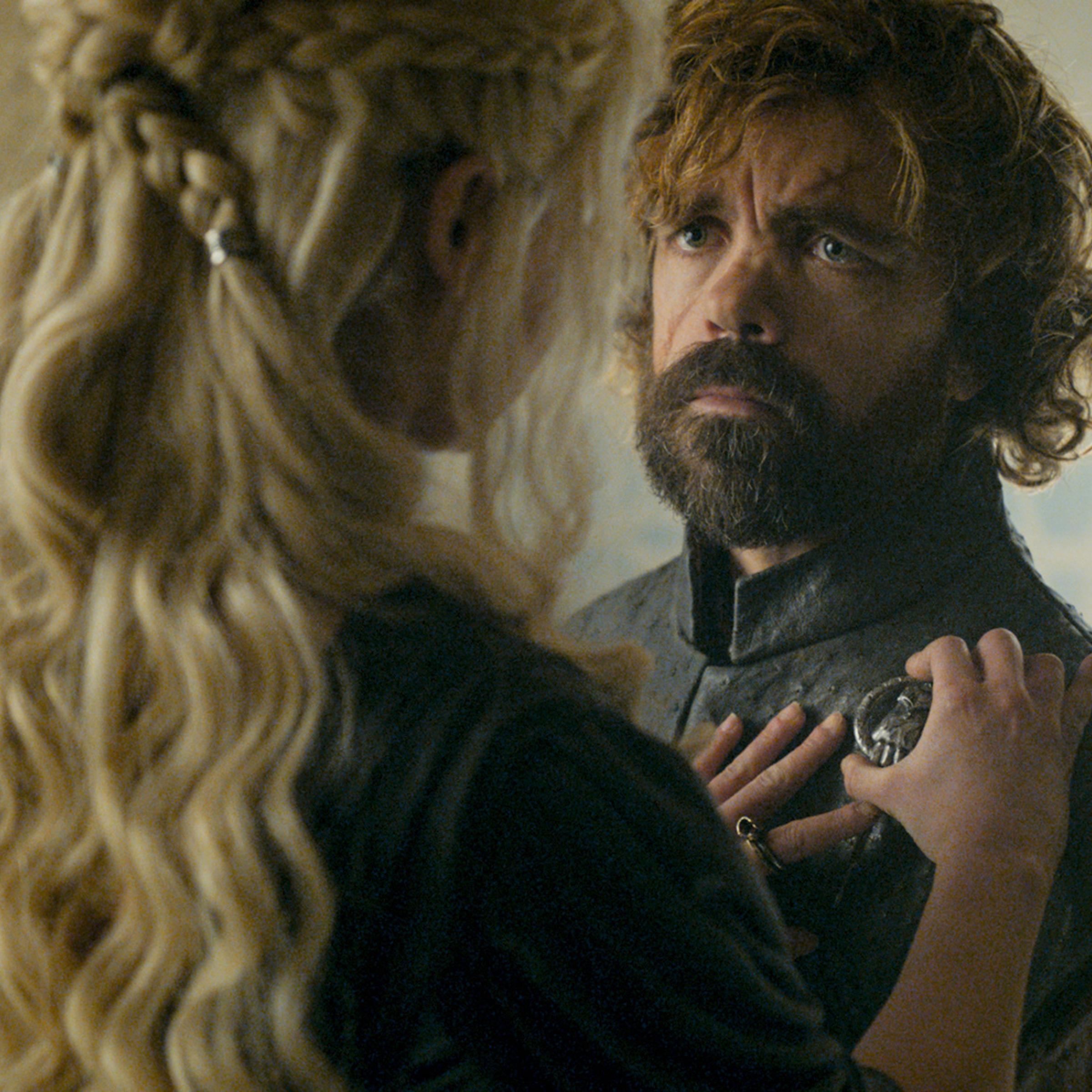 Emilia Clarke and Peter Dinklage on Game of Thrones