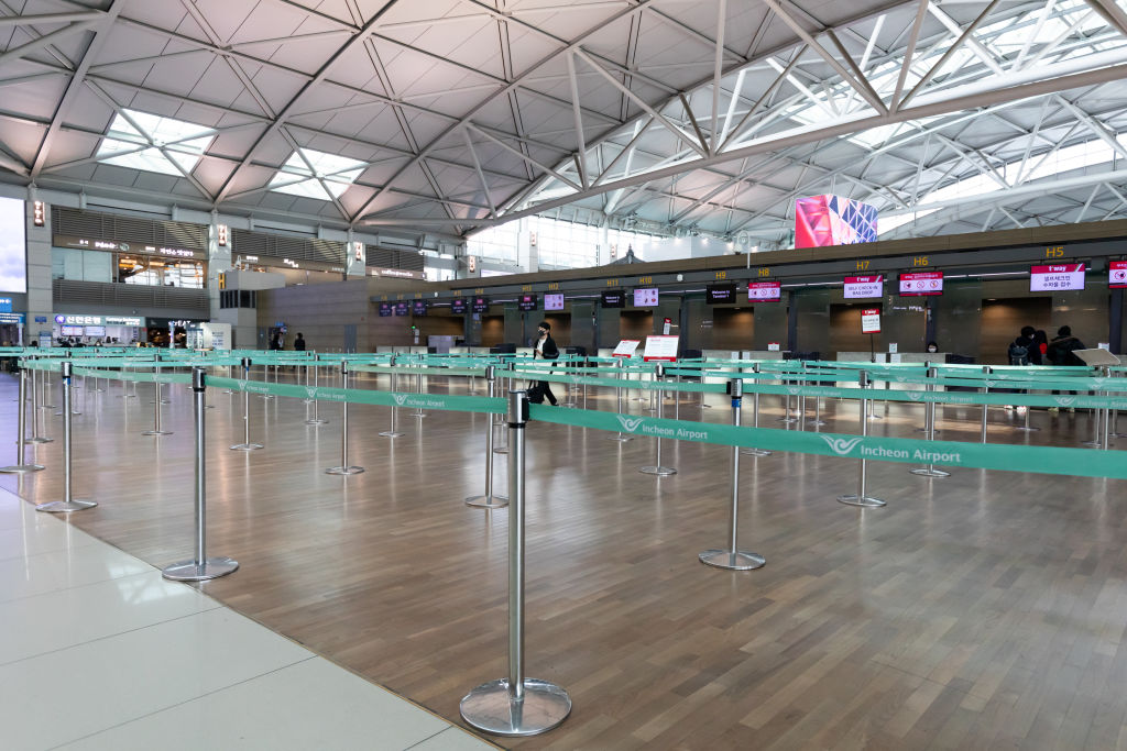 Incheon International Airport As Over 80 Countries Restricting Entry From South Korea Over Virus Fear