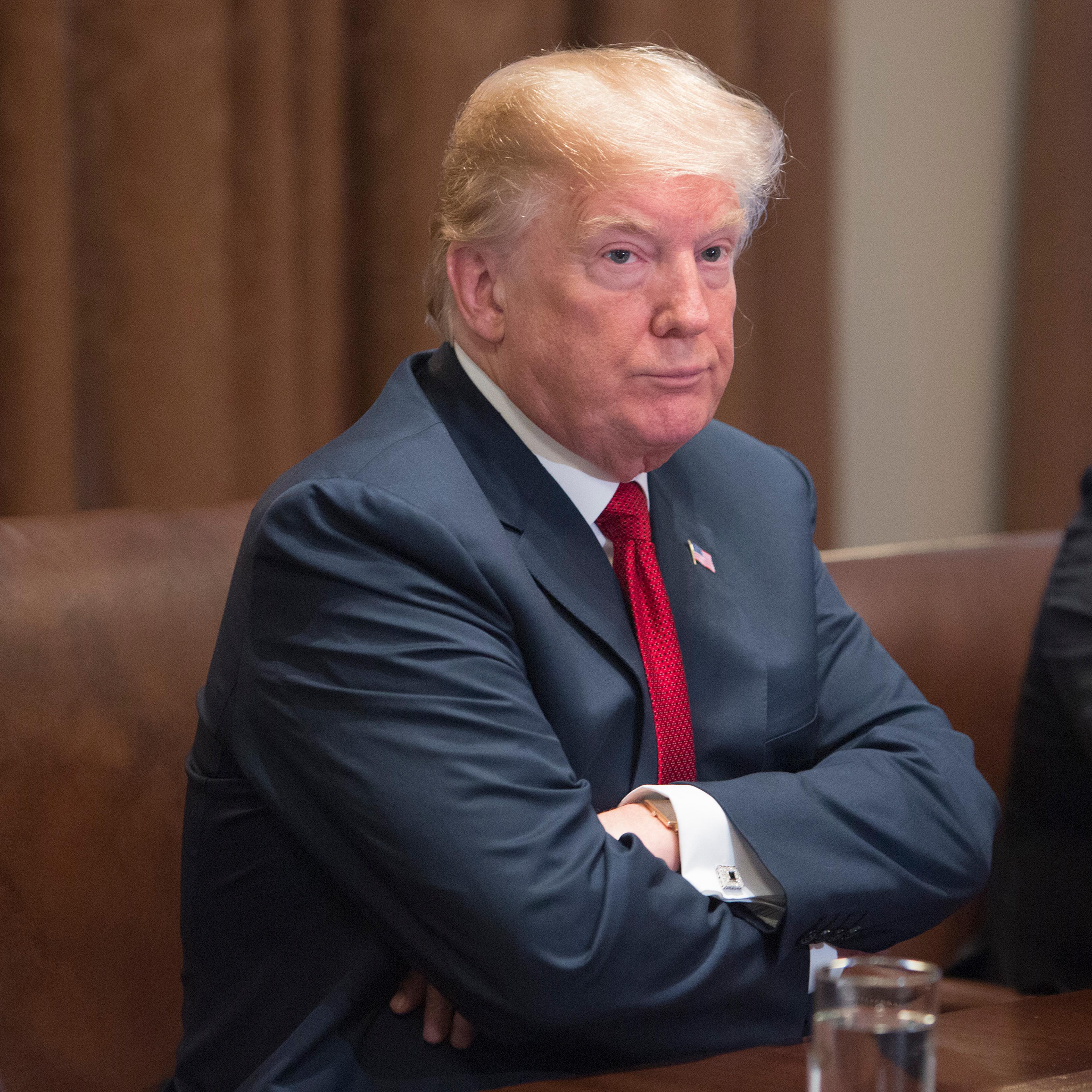 U.S. President Donald Trump Hosts Law Enforcement Round Table On MS-13