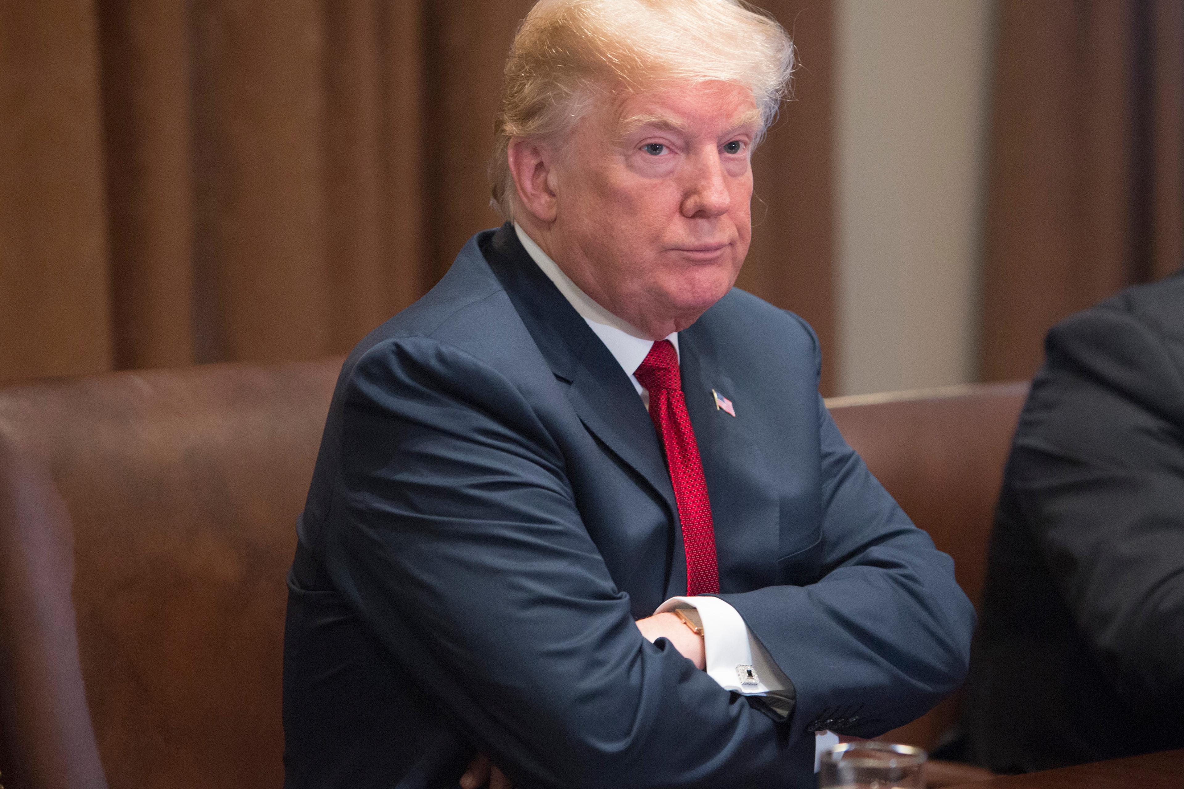 U.S. President Donald Trump Hosts Law Enforcement Round Table On MS-13