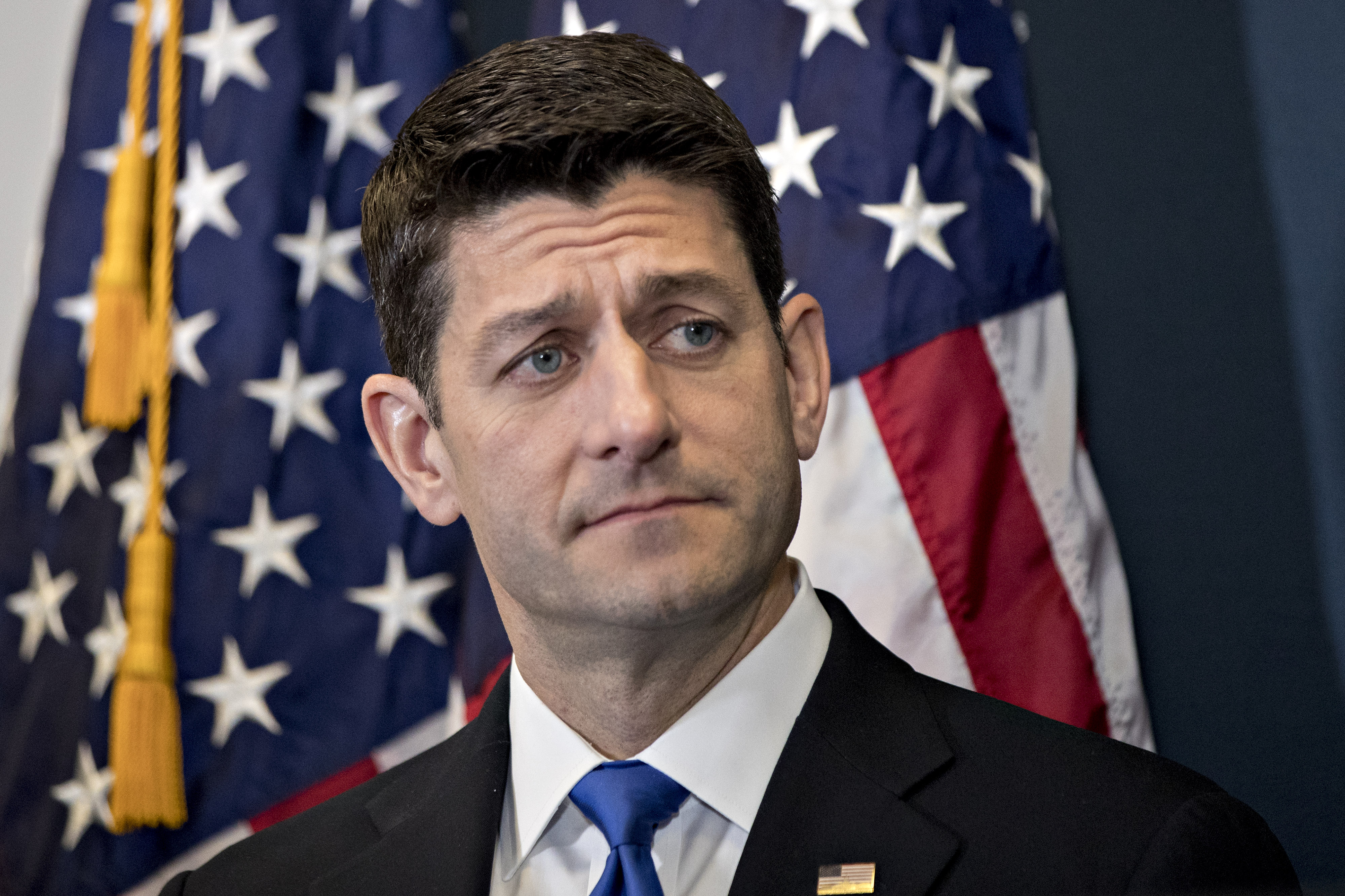 House Speaker Paul Ryan Holds News Conference Ahead Of Trump's Address To Congress